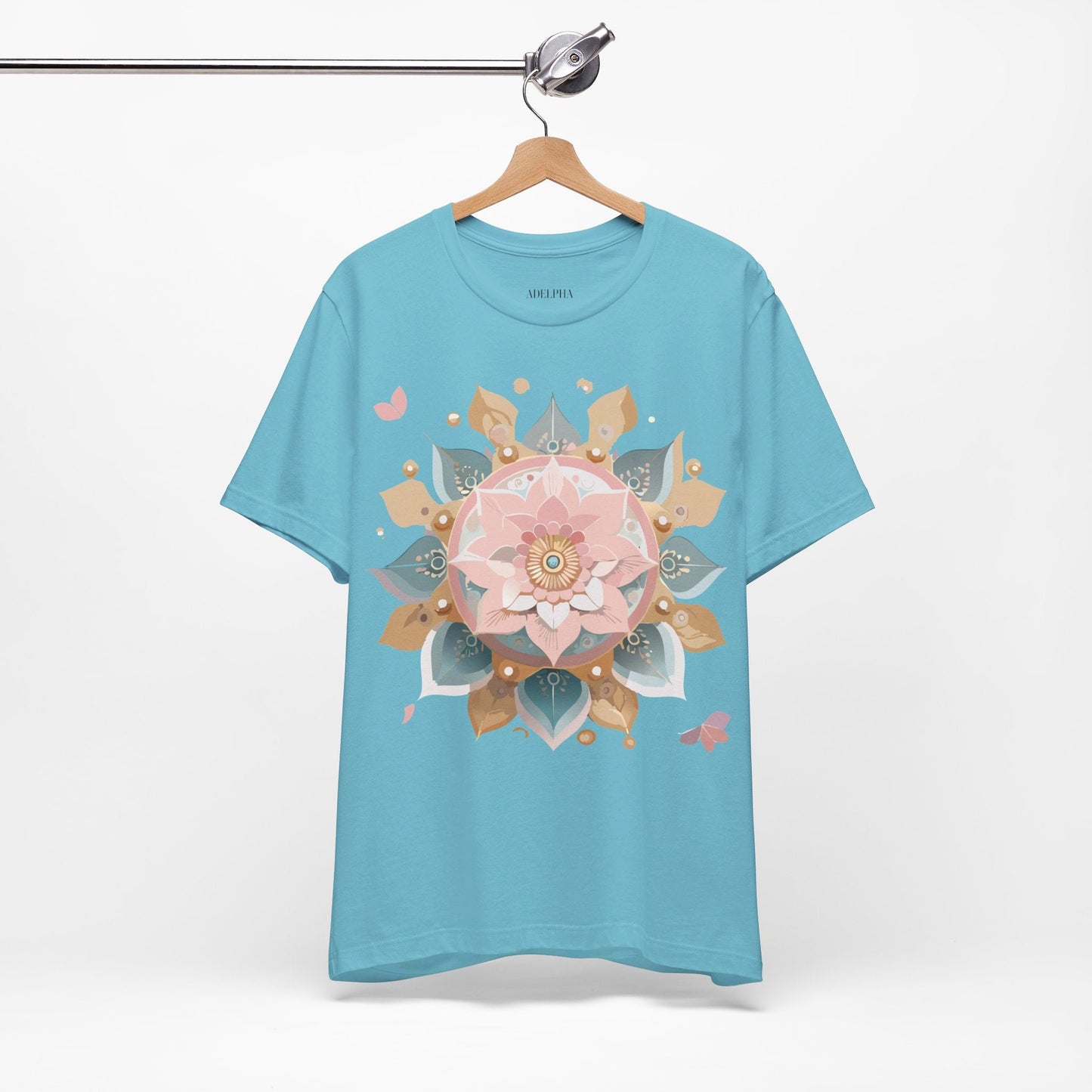 Mandala Shirt Unisex Graphic Tee By Adelpha With Vintage Inspired Artwork Short Sleeve Jersey