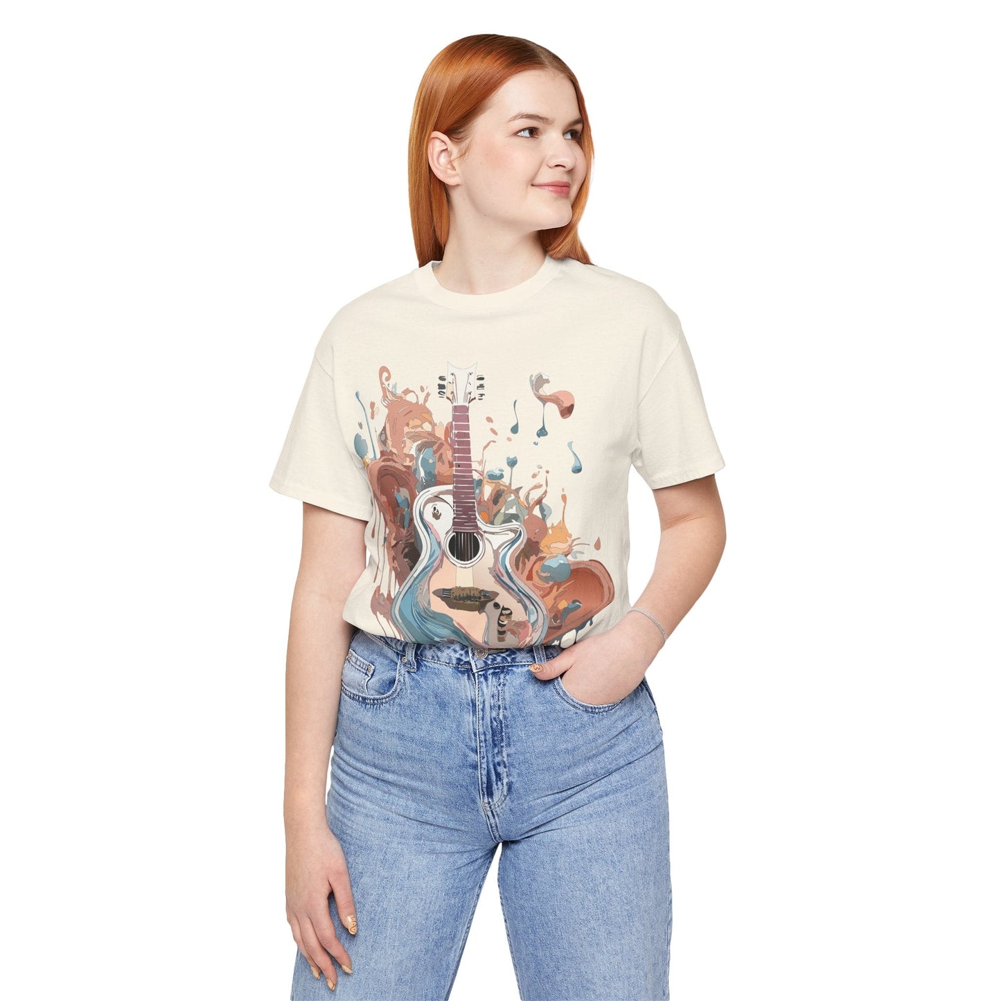 Music Graphic Unisex 100 Cotton Vintage Art with Musical Elements Tee 56