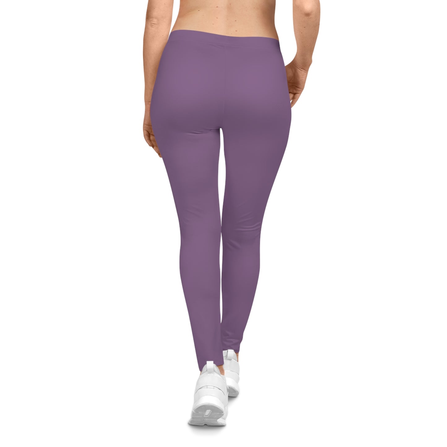 Dusty Lavender Color Women's Poly-Span Casual Leggings XS-2XL