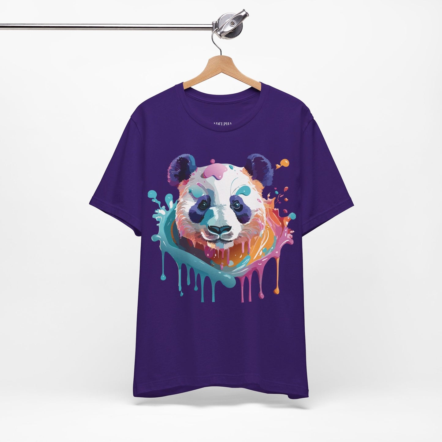 Panda Graphic Unisex 100 Cotton Vintage Art with Animal T-Shirt 12