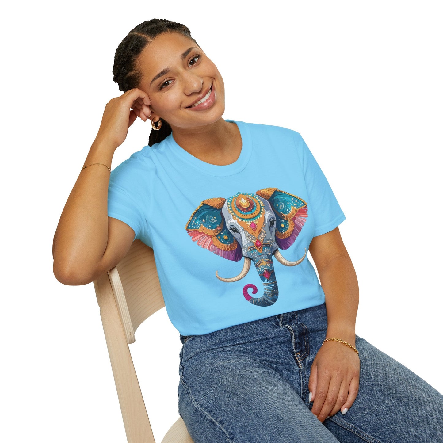 Elephant Shirt Unisex Elephant Tee Softstyle Cotton Gildan 64000 Animal Tee Graphic Elephant Tee