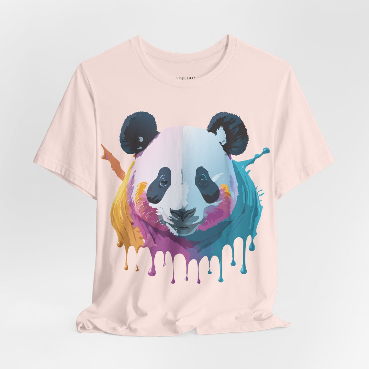 Panda Graphic Unisex Cotton Bella+Canvas Tee with Art Animal Design e147