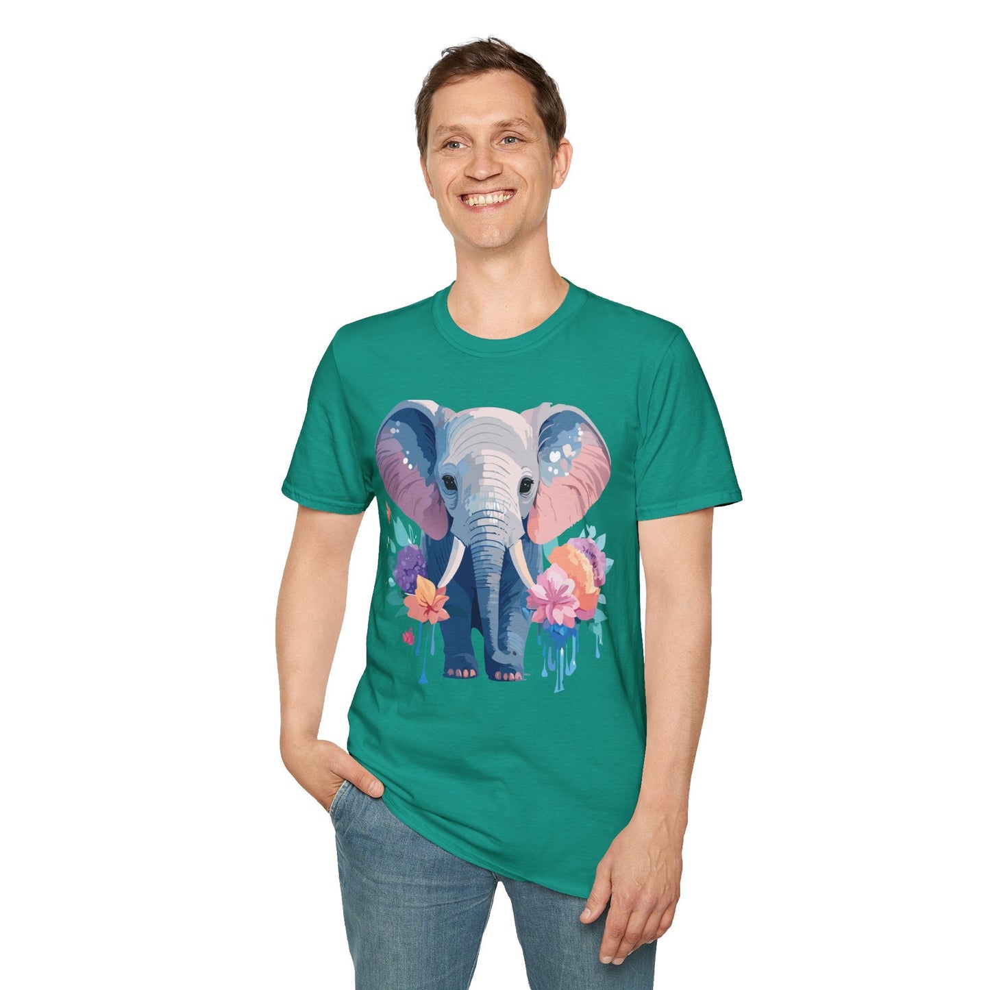 Elephant Graphic T Shirt Unisex Softstyle 64000 Cotton Animals T Shirt For Adults Premium
