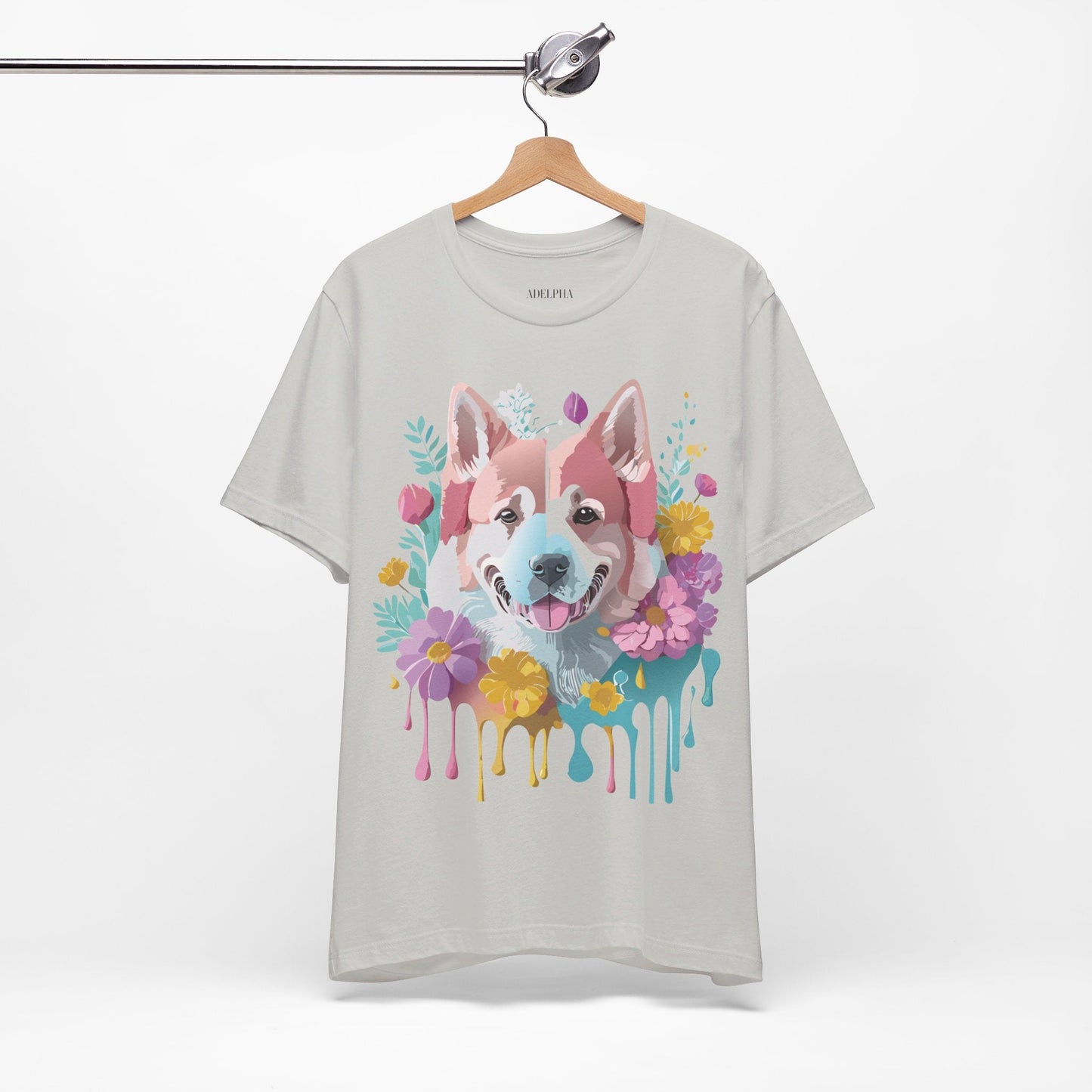 Unisex Graphic Dog Shirt Vintage Inspired Tee With Adelpha Artwork Short Sleeve Tee