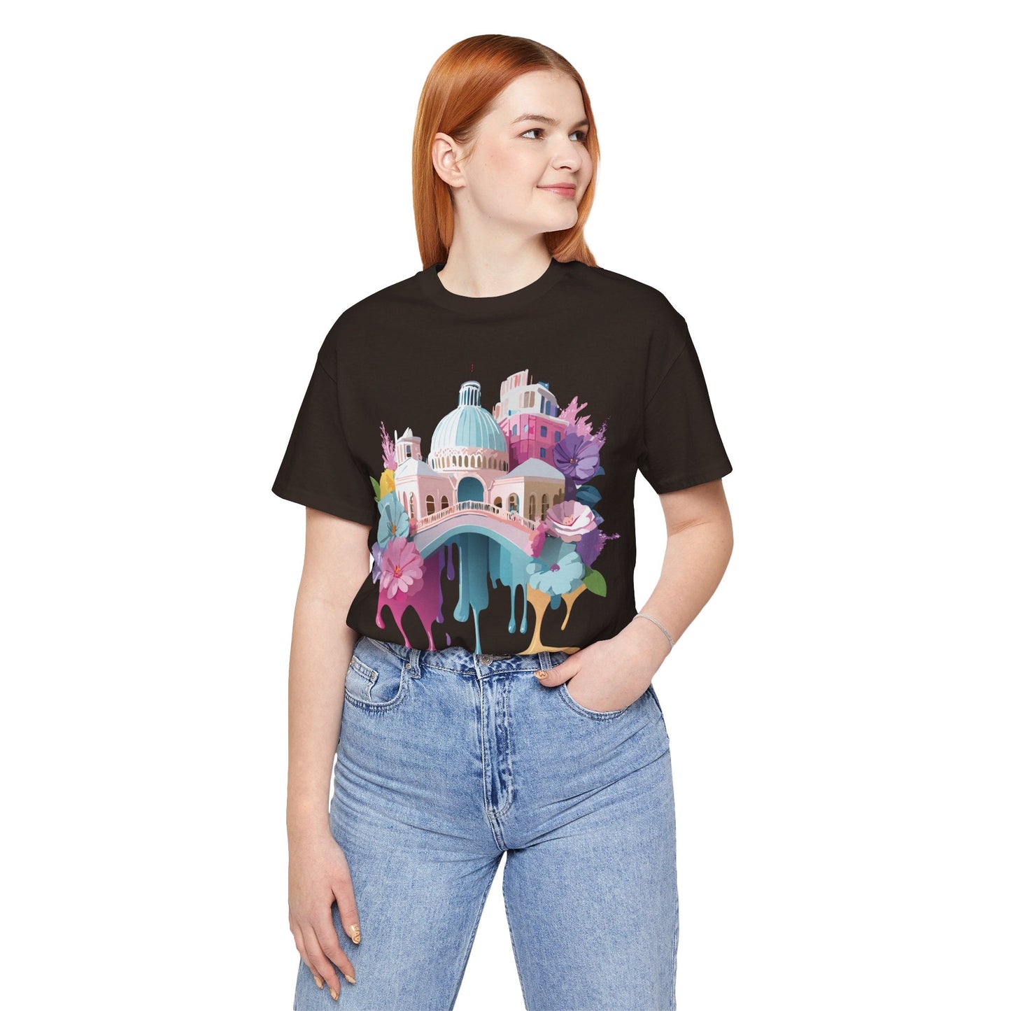 Venice Tourist Graphic Tee Unisex Jersey Short Sleeve Vintage Inspired Artwork Adelpha