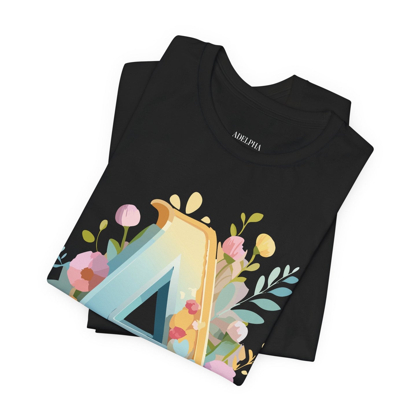 Letter A Shirt Graphic Tee Unisex Jersey Short Sleeve Adelpha Vintage Inspired Art Design