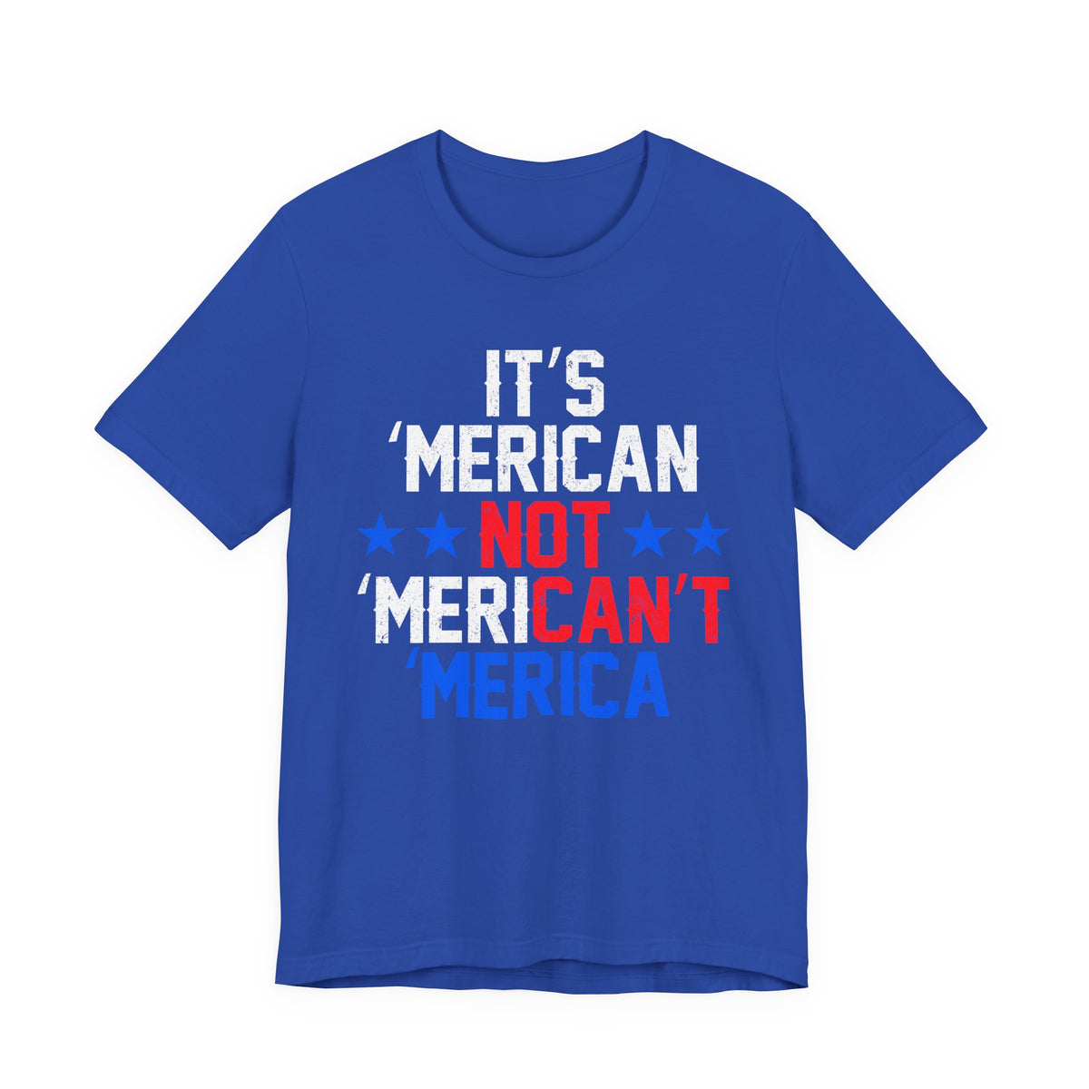 Merica Patriotic T-Shirt USA Stars Red White Blue Unisex Cotton Tee a5
