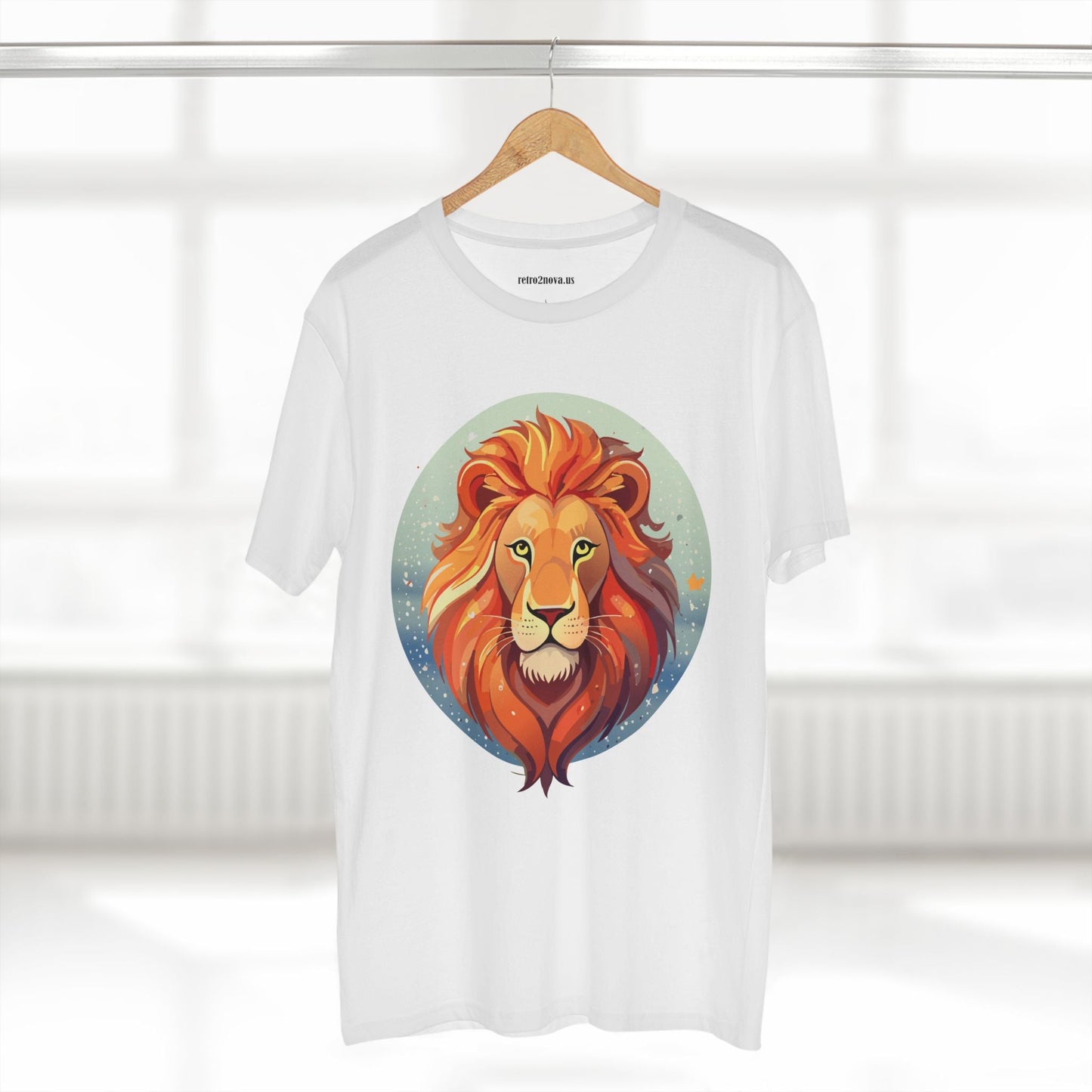 Lion Art Shirt Unisex Premium Cotton Tee With Original Art Design From Retro2Nova Art Collection Worldwide