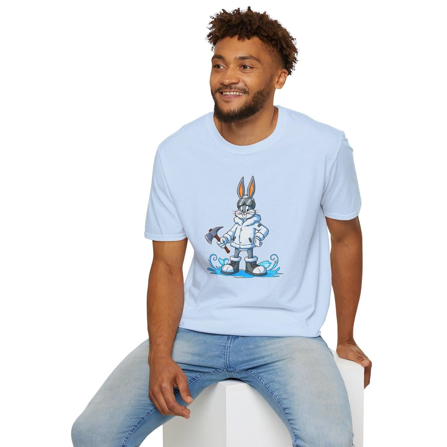 Bugs Bunny T Shirt Unisex Cartoon Animation Graphic Tee Softstyle Short Sleeve By Gildan 64000