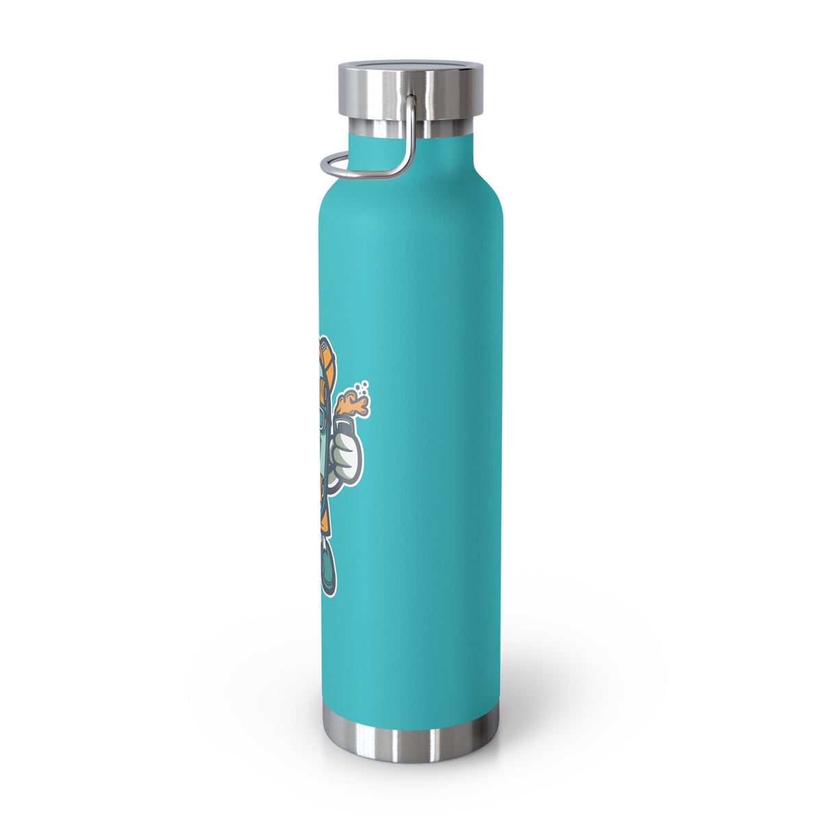 22oz Copper Insulated Water Bottle with Cartoon Design - CV57