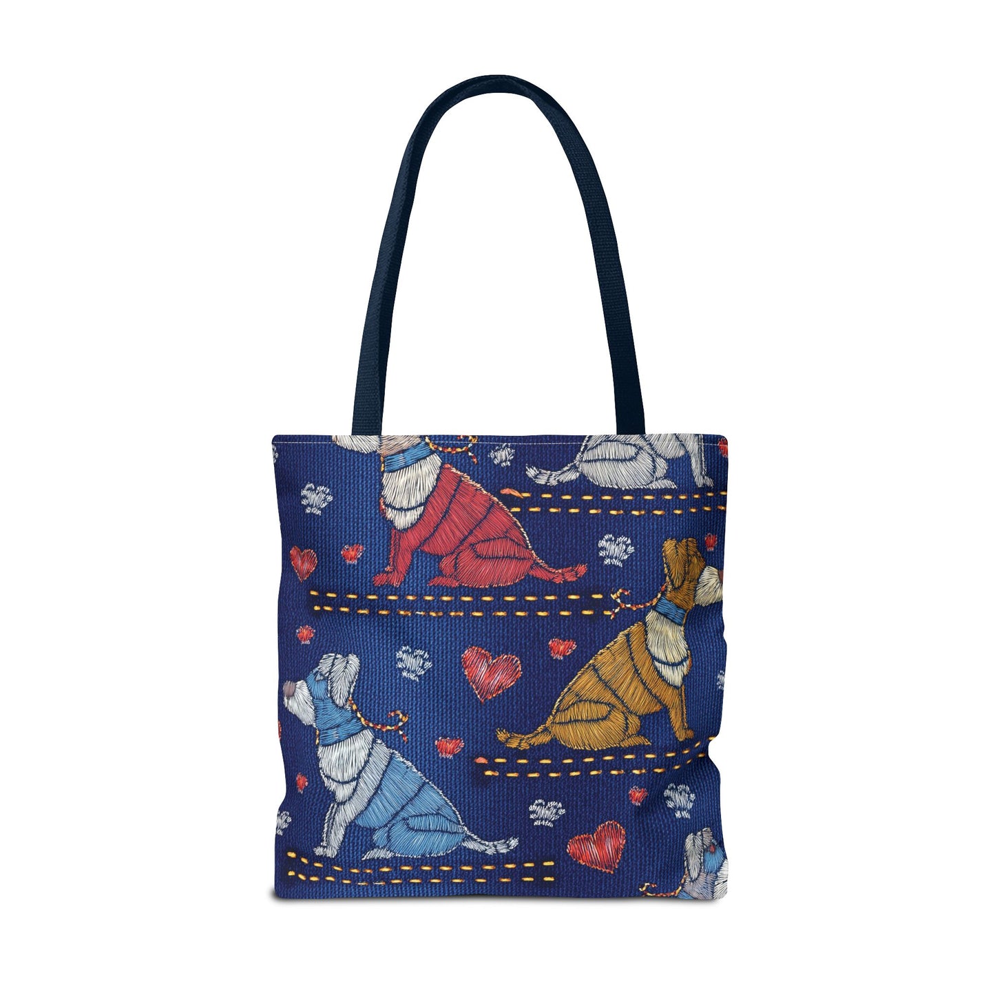 Love Day Graphic Design Denim Fabric Imitation Print Unisex Canvas Bag POLY 3 Sizes Tote Bag 201-14