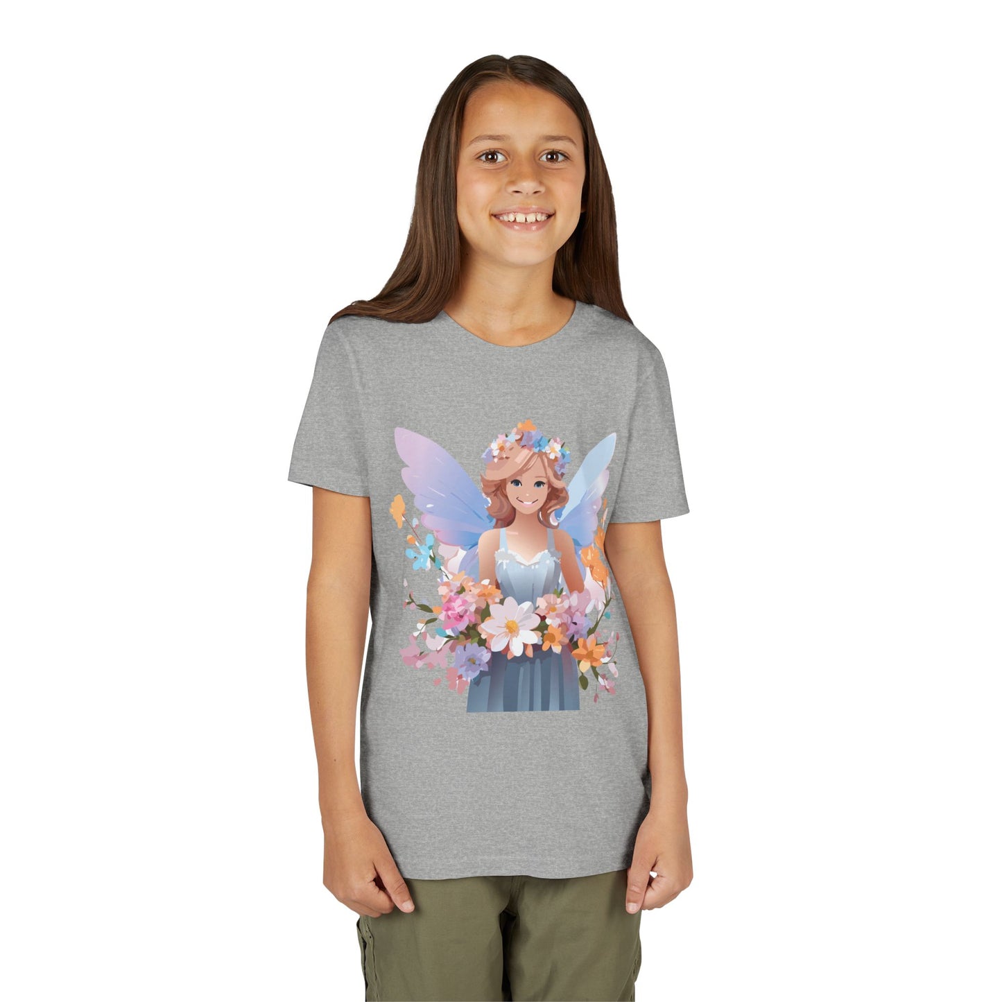 Enchanting Fairy Floral Youth Short Sleeve Tee - Perfect for Spring Celebrations (9-14)