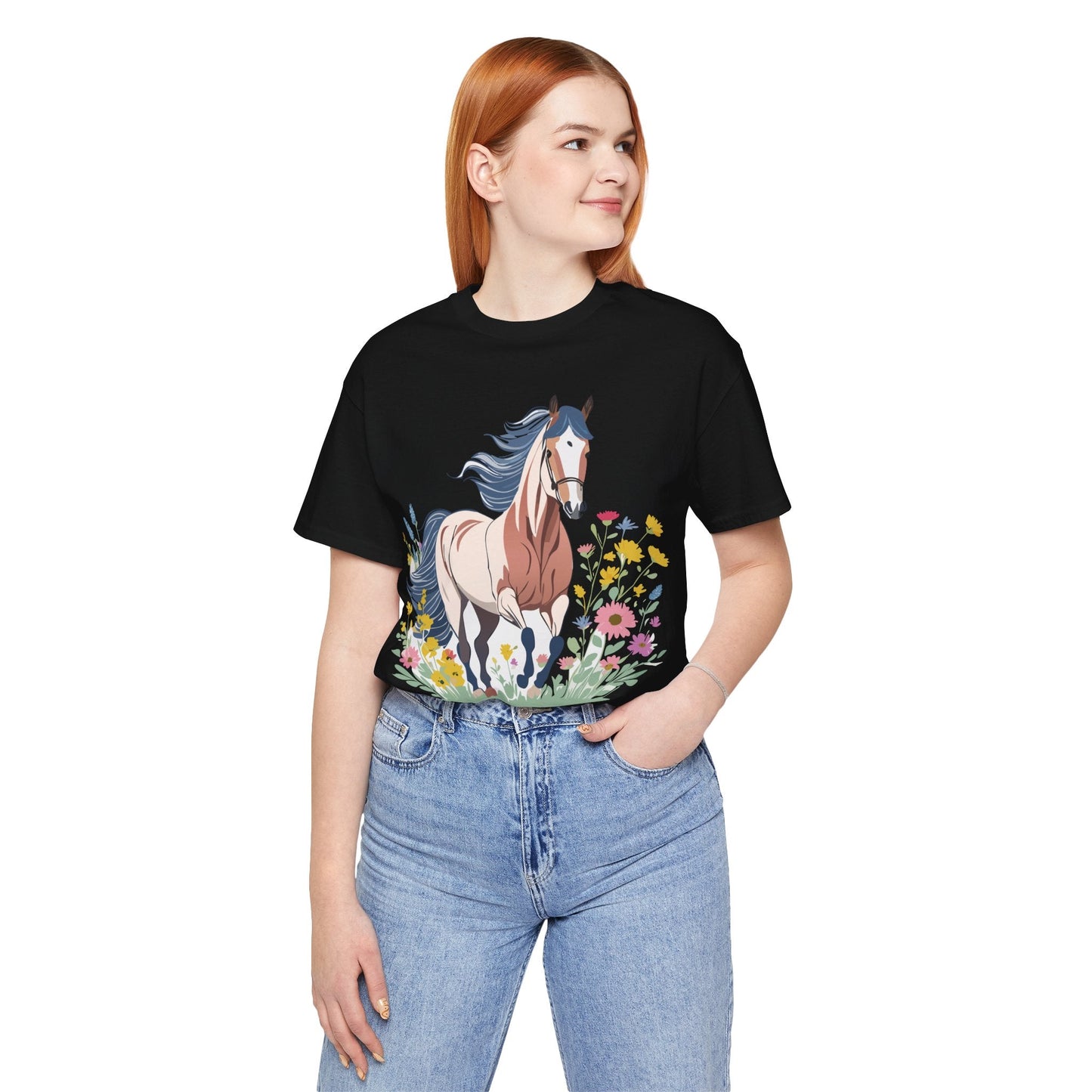 Horse Graphic Unisex 100 Cotton Vintage Animal Art T-Shirt 10