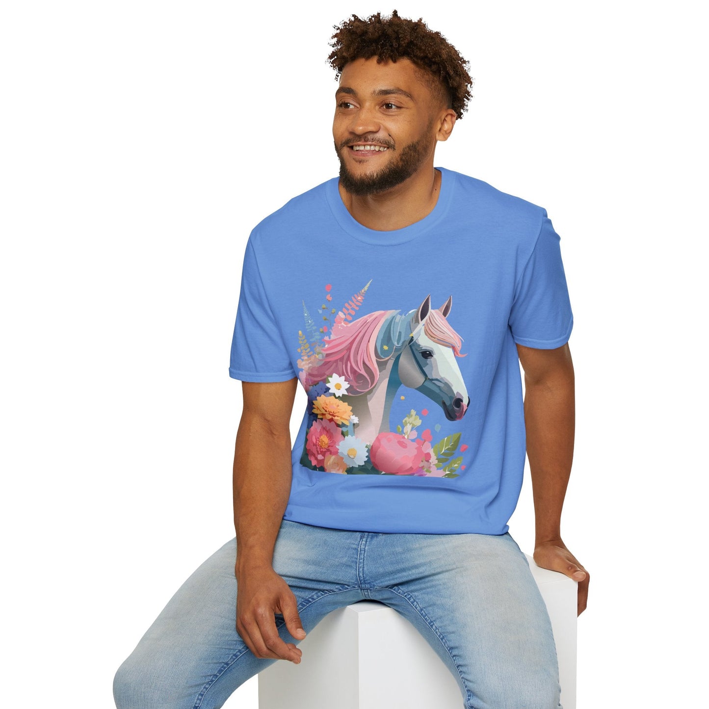 Horse Shirt Unisex Gildan Softstyle 64000 Cotton Tee With Animals