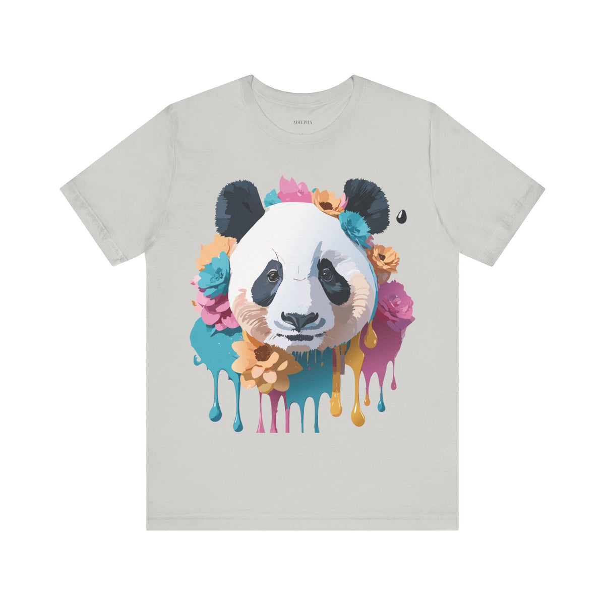 Panda Graphic Unisex Cotton Bella+Canvas Tee with Art Animal Design e141
