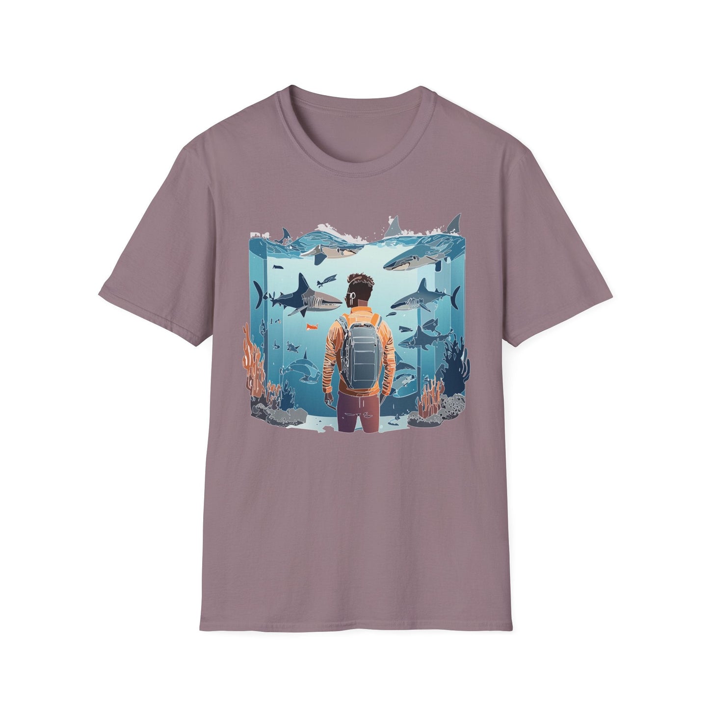 Ocean Graphic Unisex Softstyle Cotton Tee 4