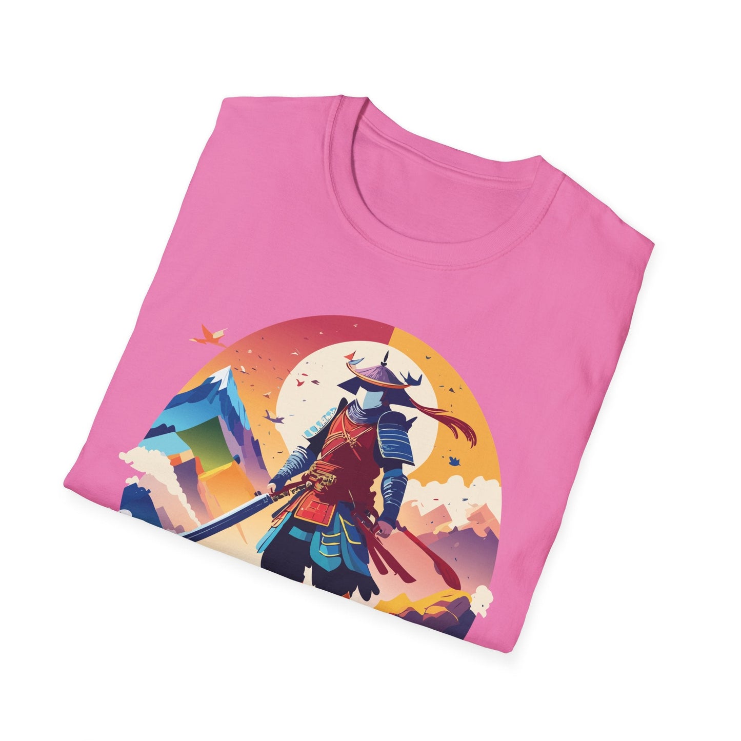 Samurai T Shirt Unisex Softstyle Gildan 64000 100 Percent Ring Spun Cotton Tee For Everyday Wear