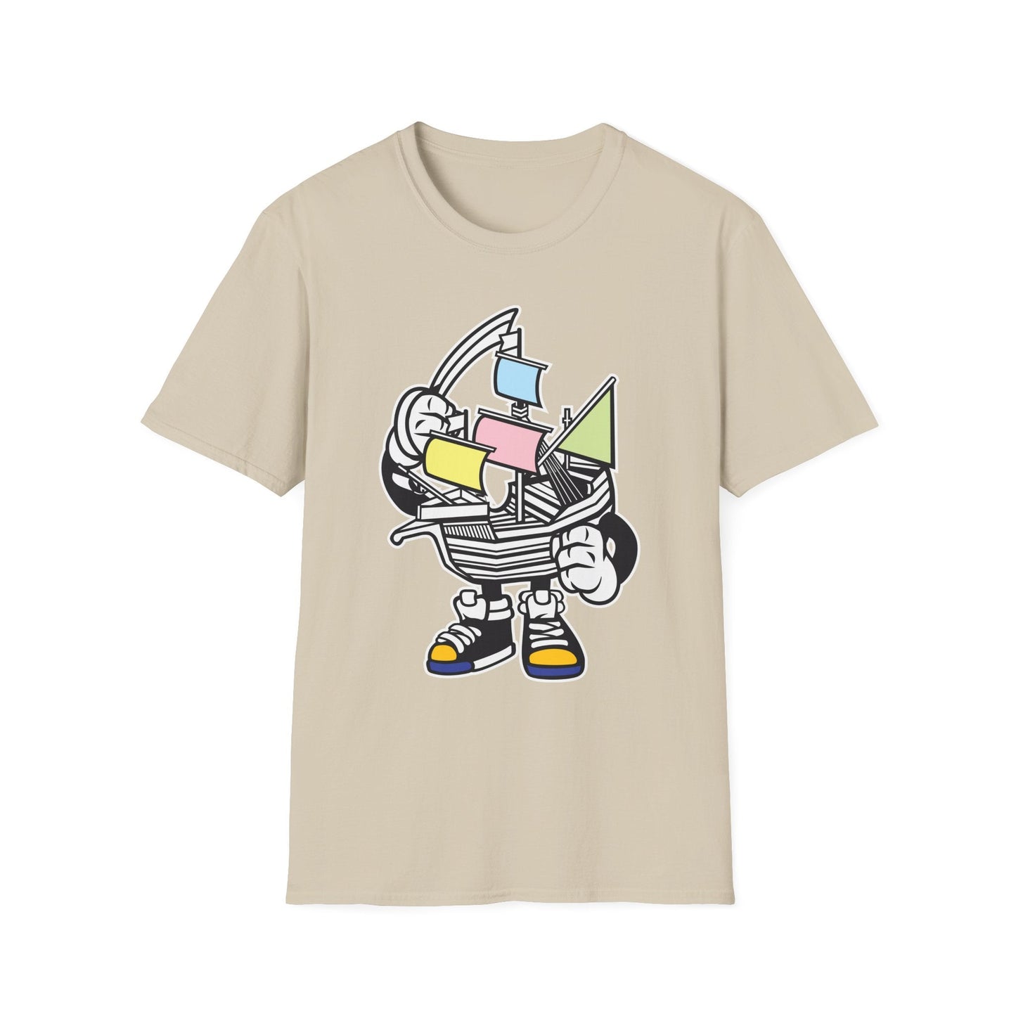 Cartoon T Shirt Animation Tee Funny Unisex Gildan Softstyle 64000 Short Sleeve Cotton