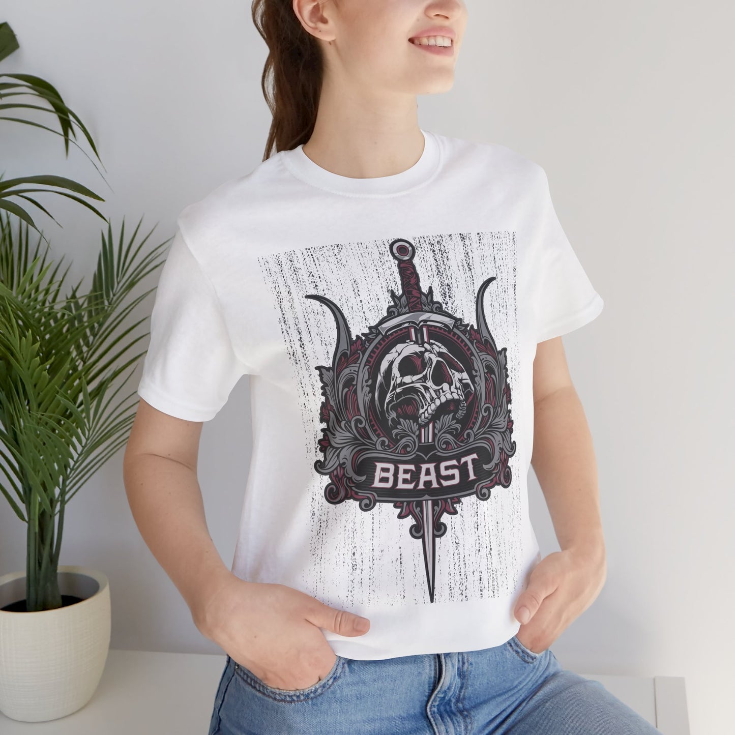 Beast Graphic Tee, Graphic T-Shirt, Artistic Vintage T-Shirt, Vintage Shirt, Skull Tee, Art Design Skull Tees