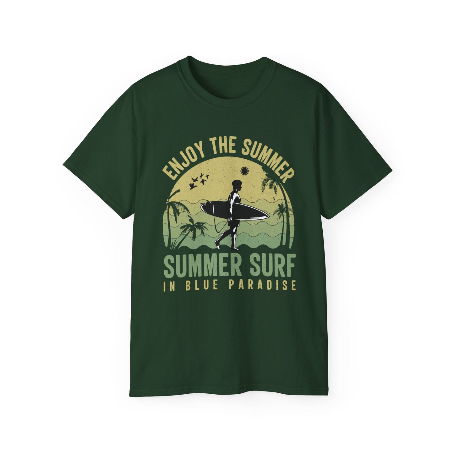 Summer Surf Art Design T Shirt TeeGallery Gildan 2000 Unisex Cotton Tee Apparel Collection