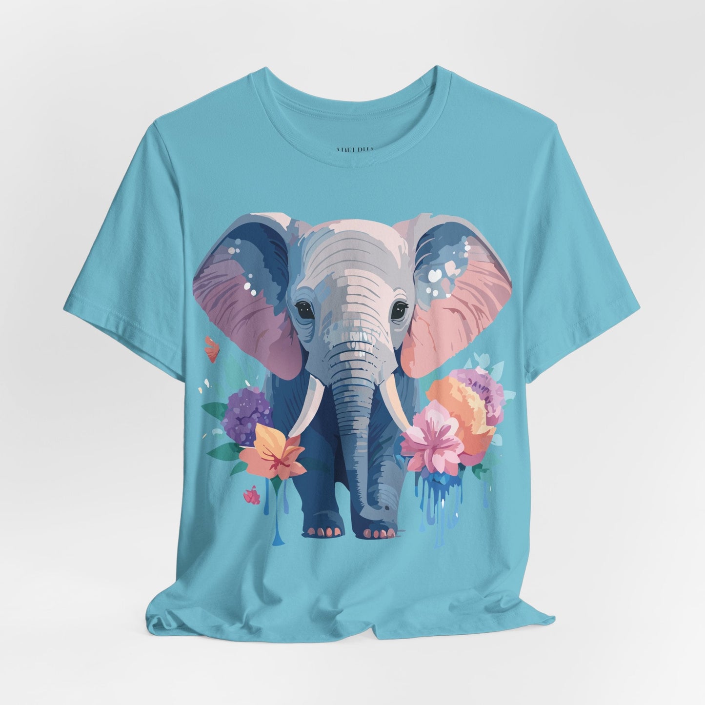 Elephant Graphic T Shirt Unisex Vintage Art Design Tee by Adelpha Short Sleeve Premium