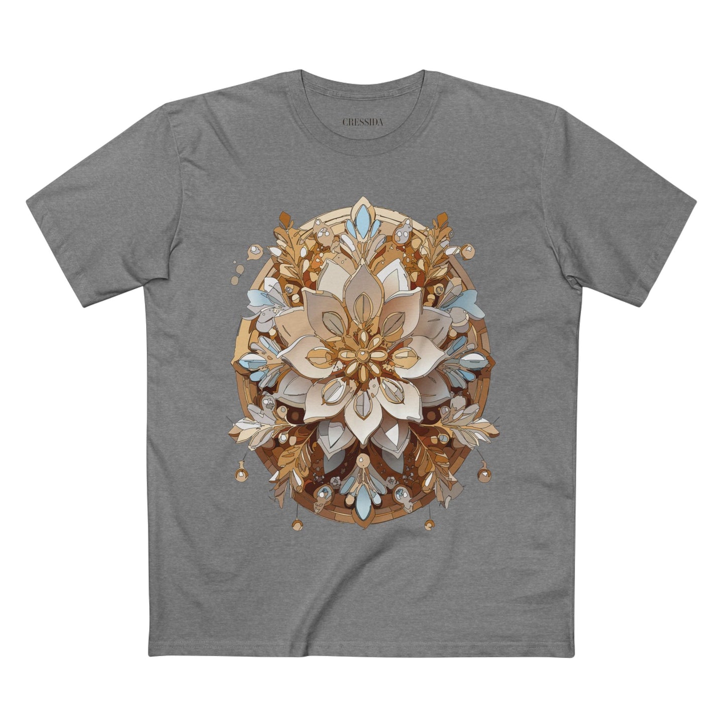Floral Graphic T-Shirt Unisex 100 Cotton Art Design with Antique Flowers Tee 19