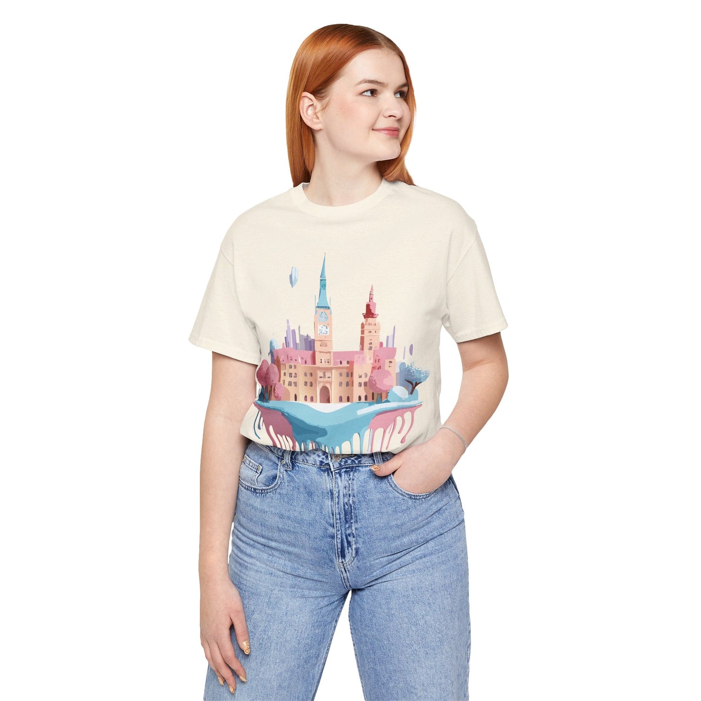 Tourist Shirt Prague Graphic Tee Unisex Jersey Short Sleeve Vintage Style Adelpha