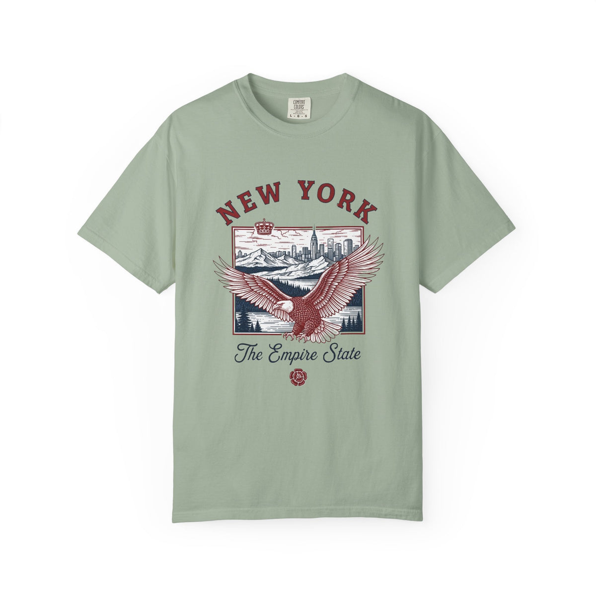 New York Empire State Vintage Travel Tourist Graphic Gift Tee Unisex 100 Cotton Comfort Colors T-Shirt