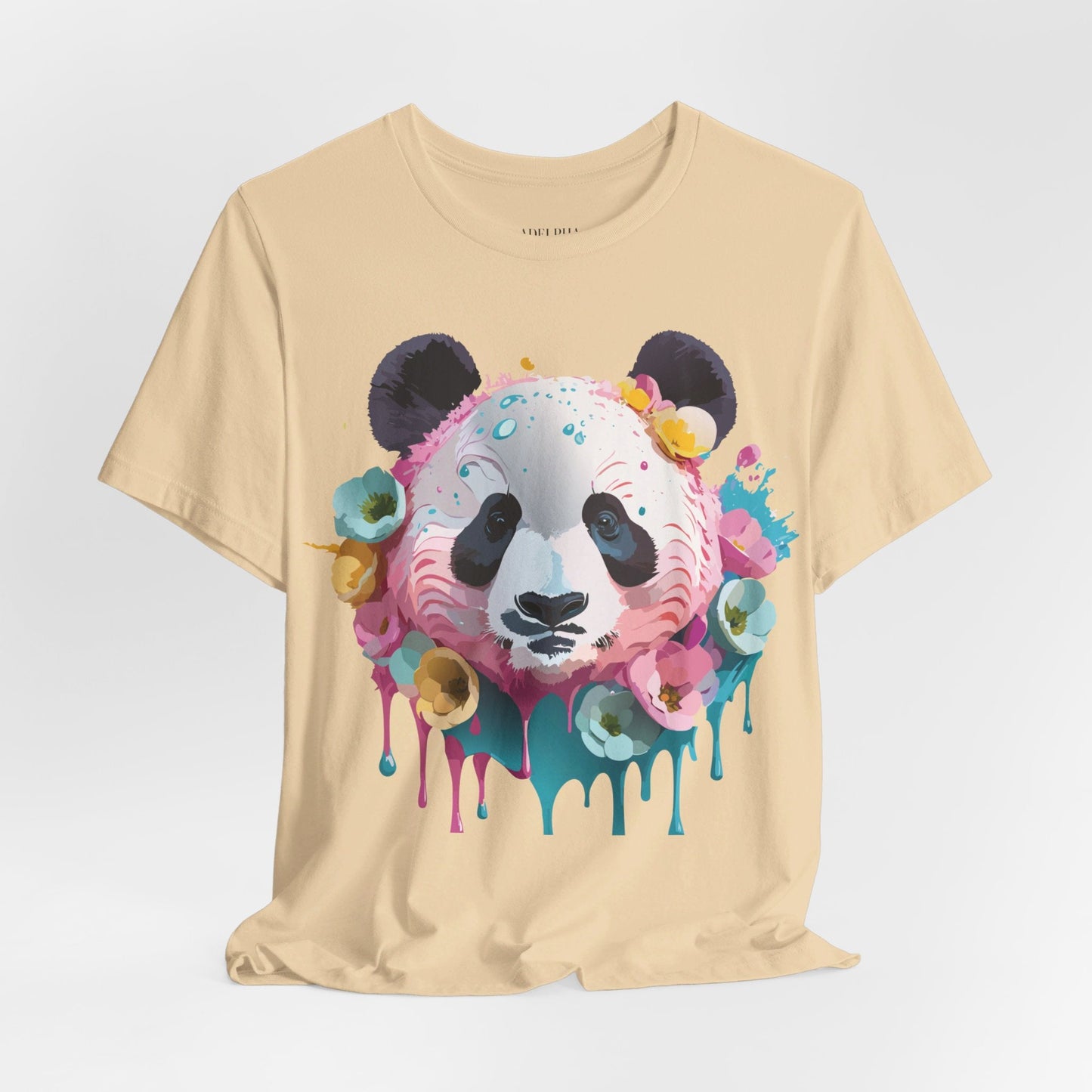 Panda Graphic Unisex 100 Cotton Vintage Art with Animal T-Shirt 6