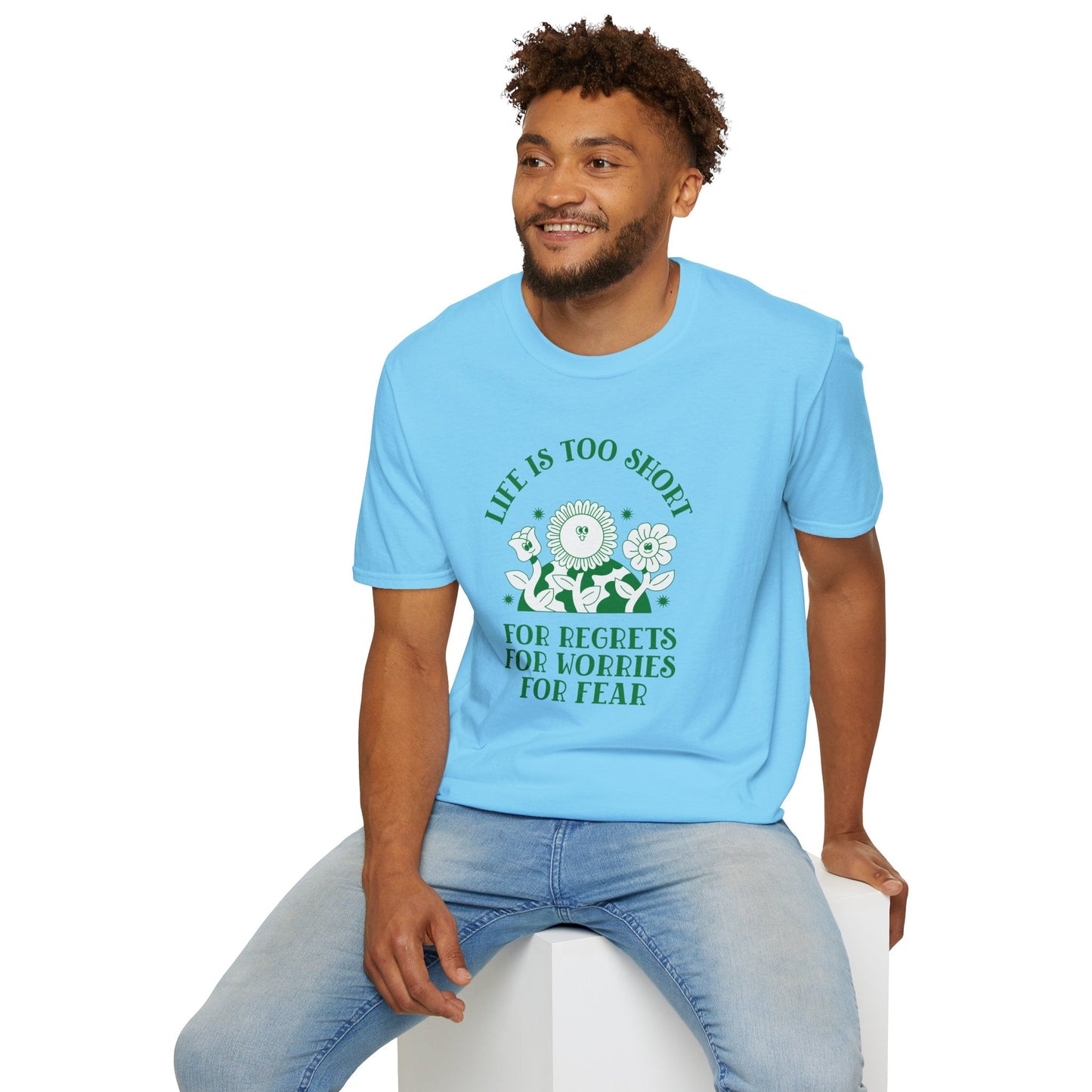Positive Slogan T Shirts With Positive Words Tee Shirt Good Quotes Unisex Gildan Softstyle 64000 100 Percent Cotton