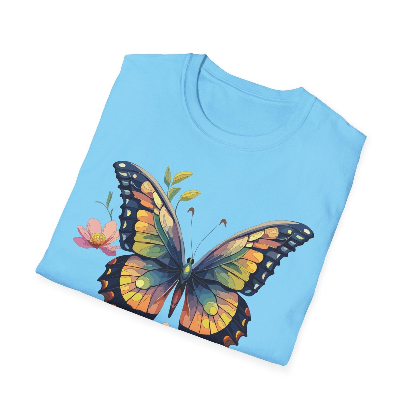 Butterfly Shirt Unisex Monarch Butterfly T Shirt Softstyle Cotton Tee One Hundred Percent Ring Spun