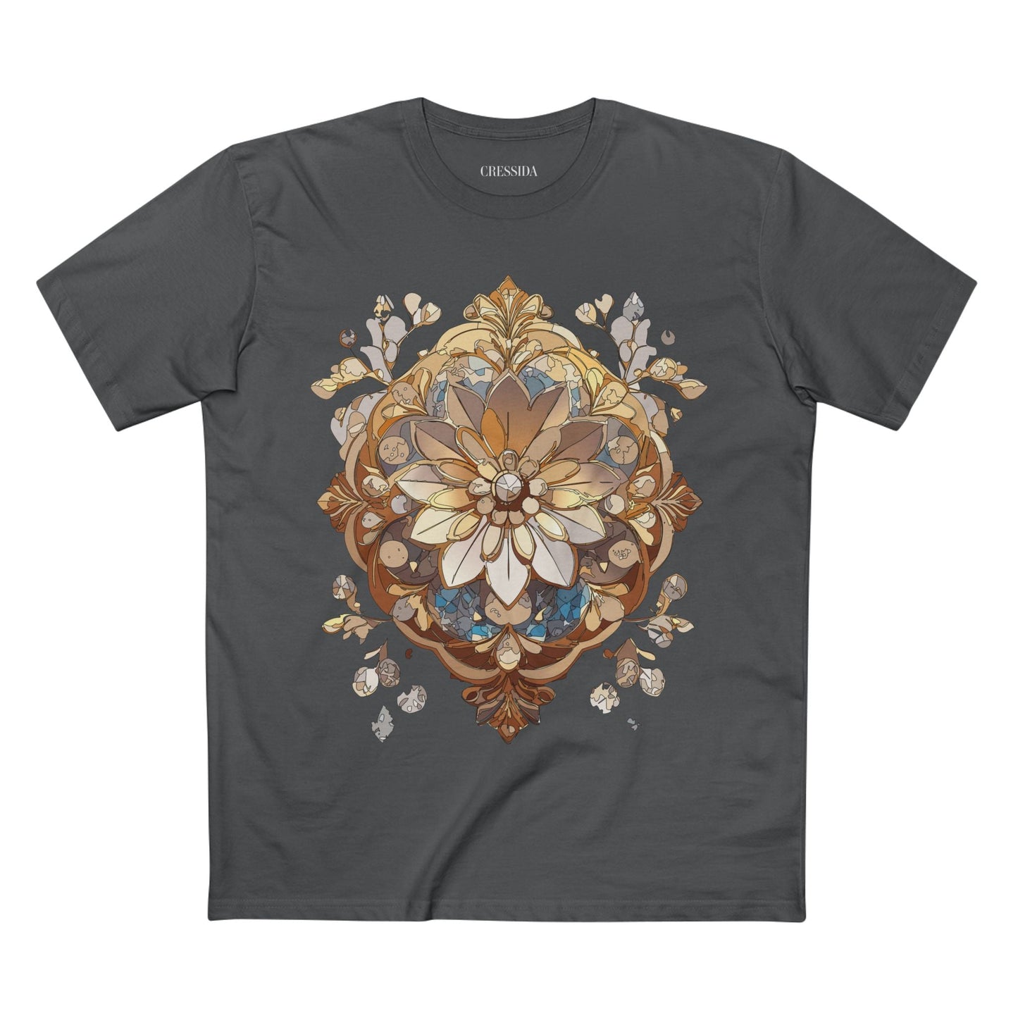 Floral Graphic T-Shirt Unisex 100 Cotton Art Design with Antique Flowers Tee 18