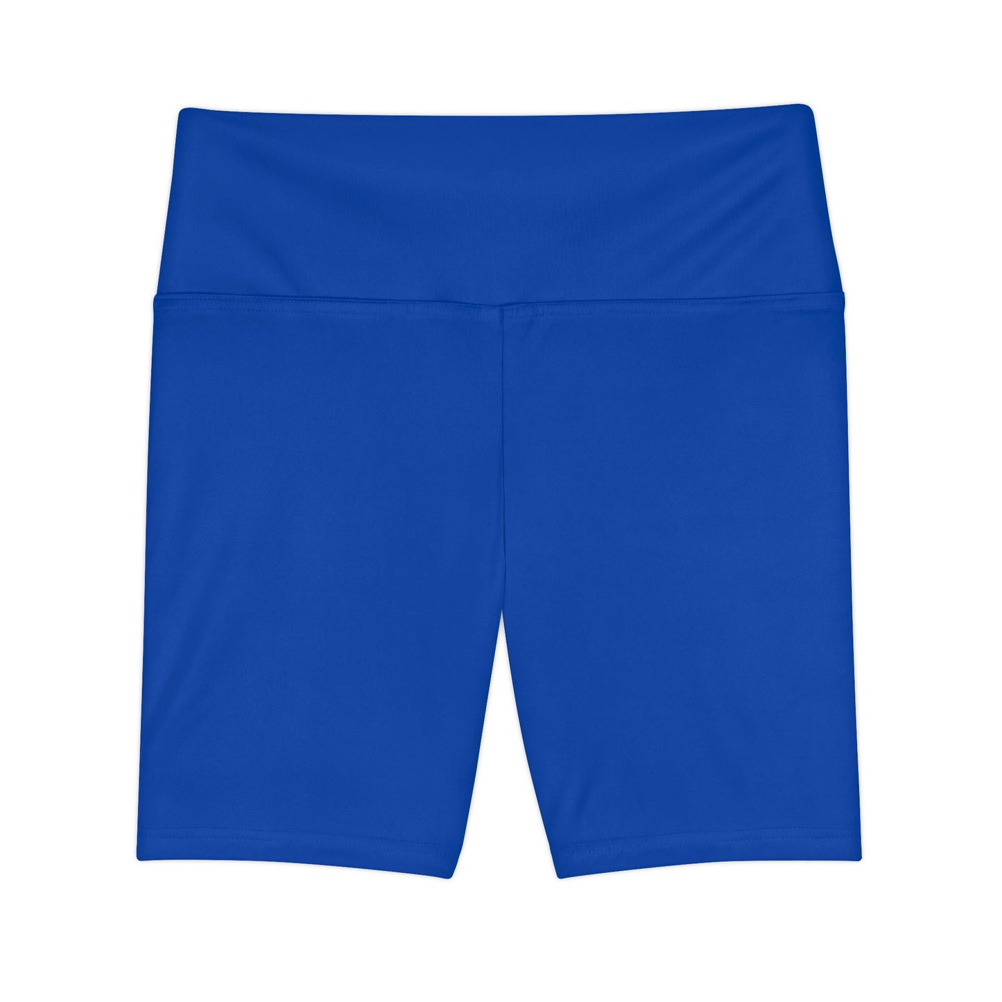 Cobalt Blue Women's Workout Shorts — Solid High-Waist Biker Shorts for Exercise & Everyday Wear