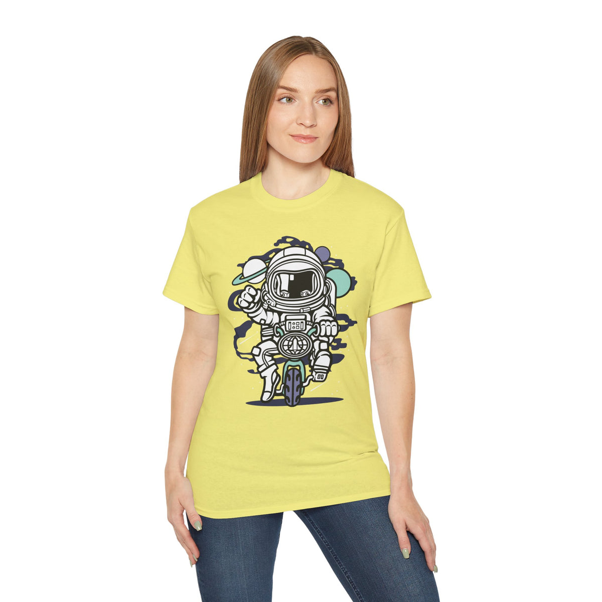 Astronaut Cartoon Graphic Tee Unisex 100 Cotton Gildan T-Shirt 6