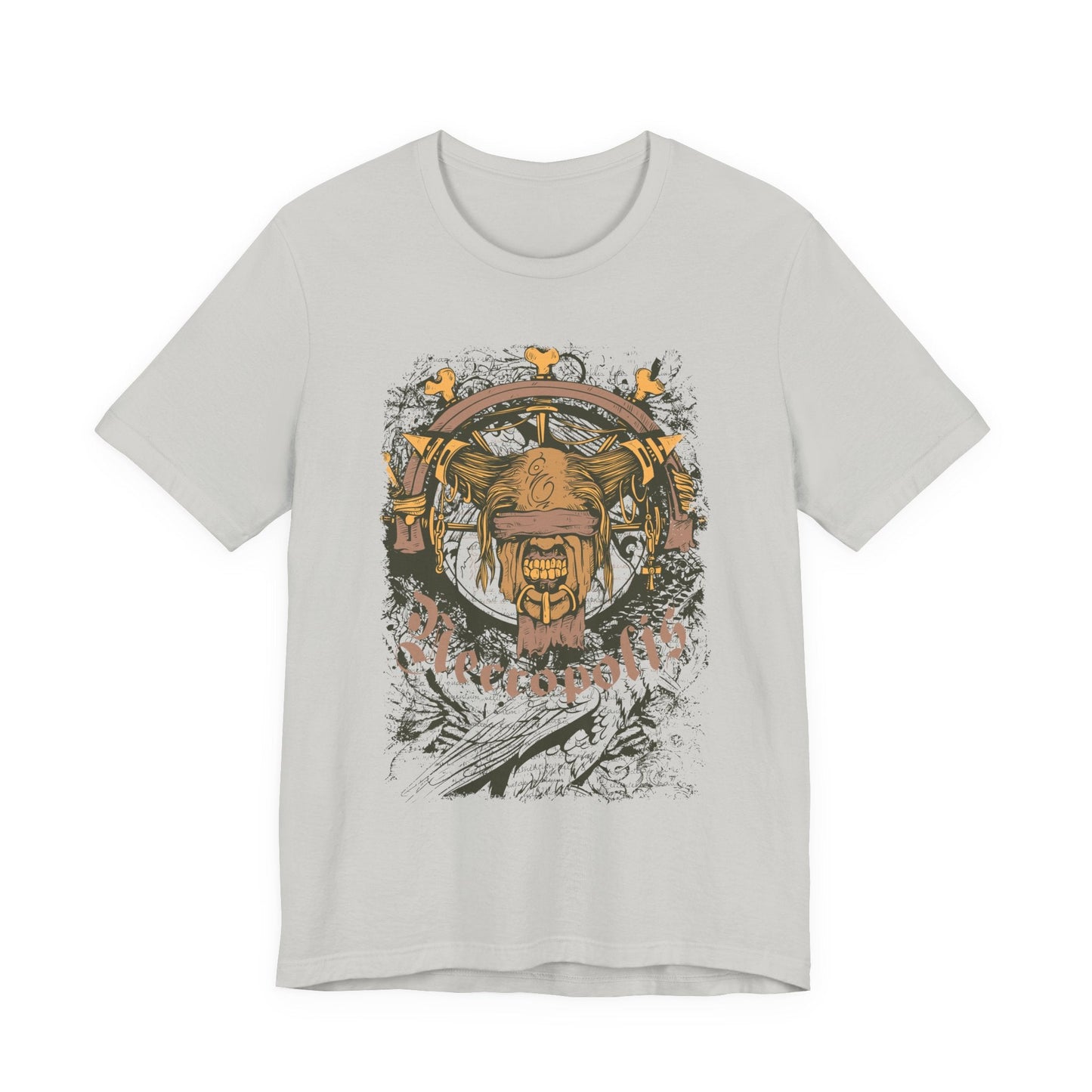 Skull Nordic Warrior Graphic Unisex Cotton T-Shirt r12
