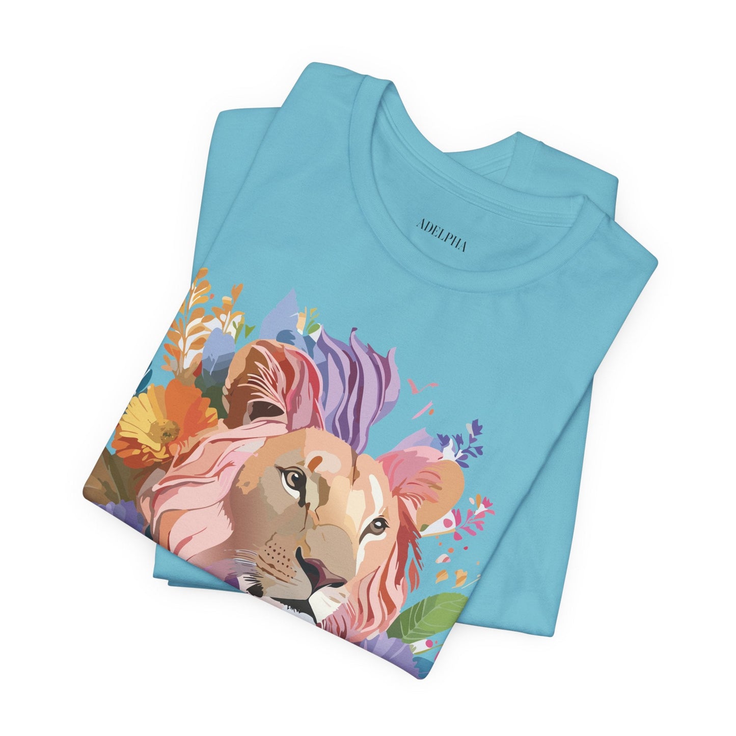 Lion Graphic Tee Unisex Short Sleeve Art Design From Adelpha Premium Vintage Inspired Tee