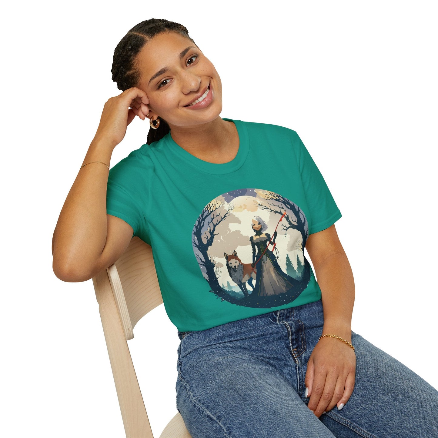 Womens Graphic T Shirts Ladies Art Design Tee Unisex Softstyle Cotton Tee Everyday Comfort
