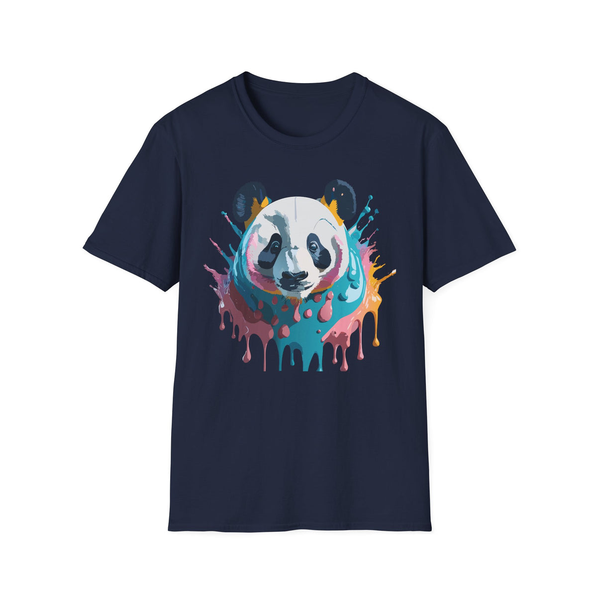 Colorful Watercolor Panda T-Shirt | Dripping Paint Panda Tee
