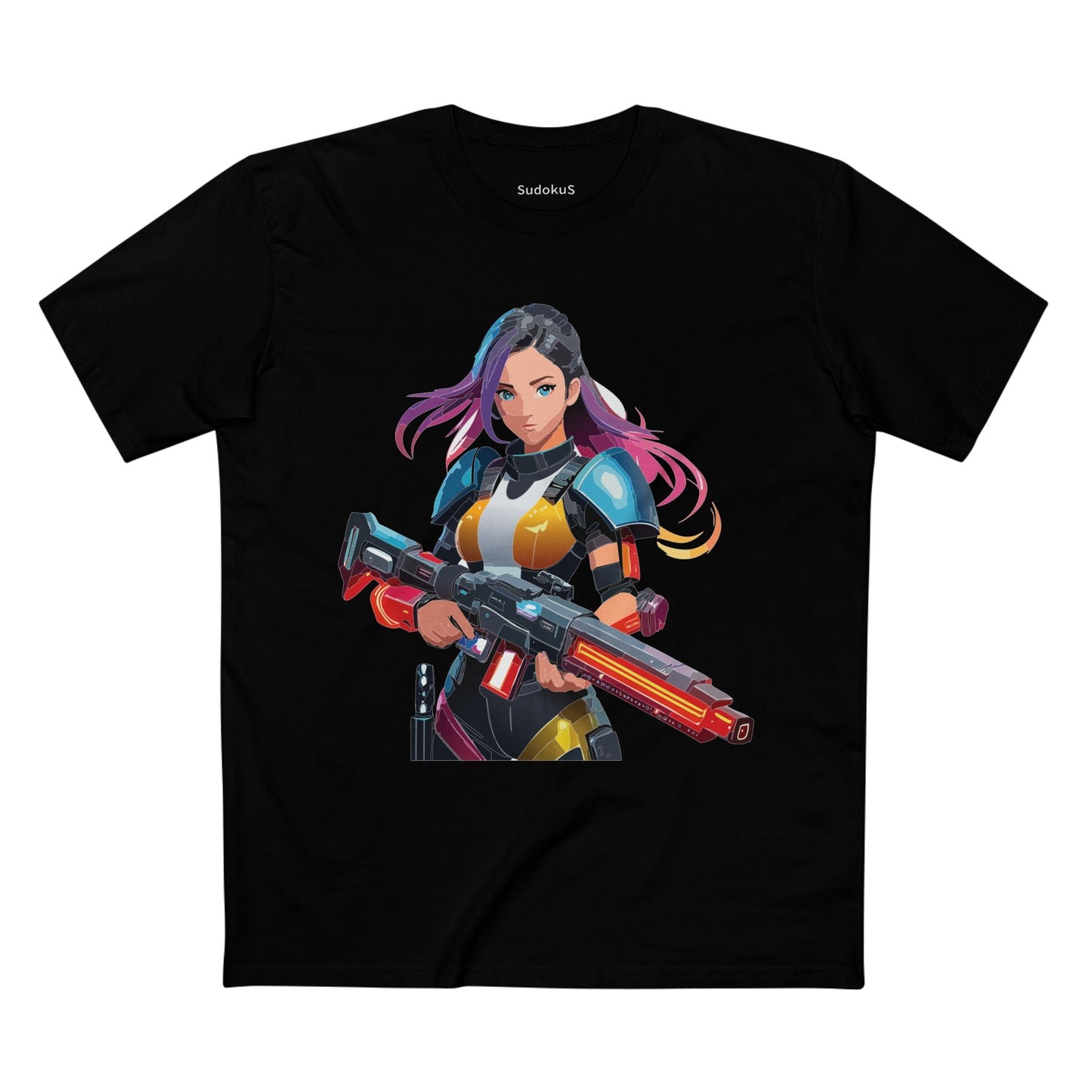 Army-woman Graphic Unisex 100 Cotton Staple Tee 19