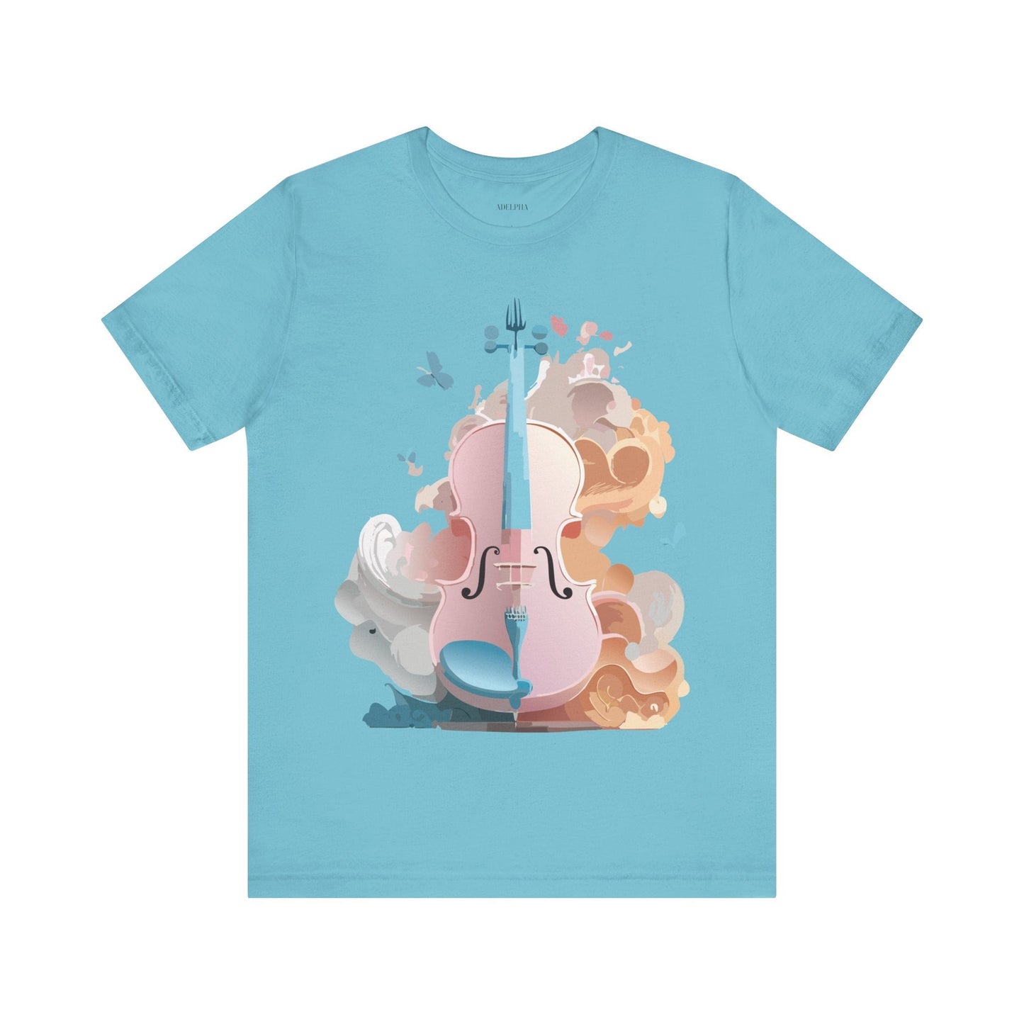 Music Graphic Unisex 100 Cotton Vintage Art with Musical Elements Tee 7