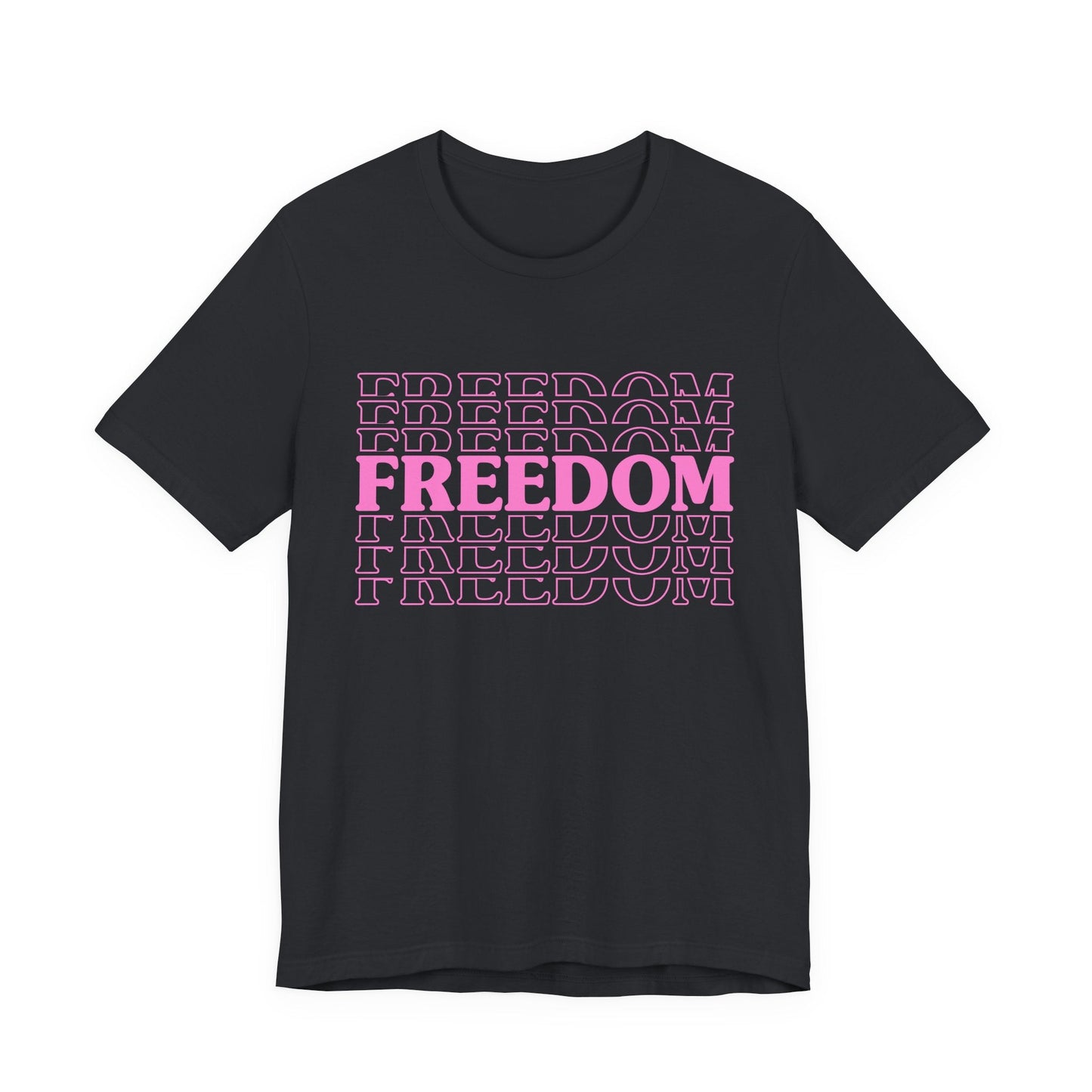 Freedom Text Graphic Unisex Cotton T-Shirt a8