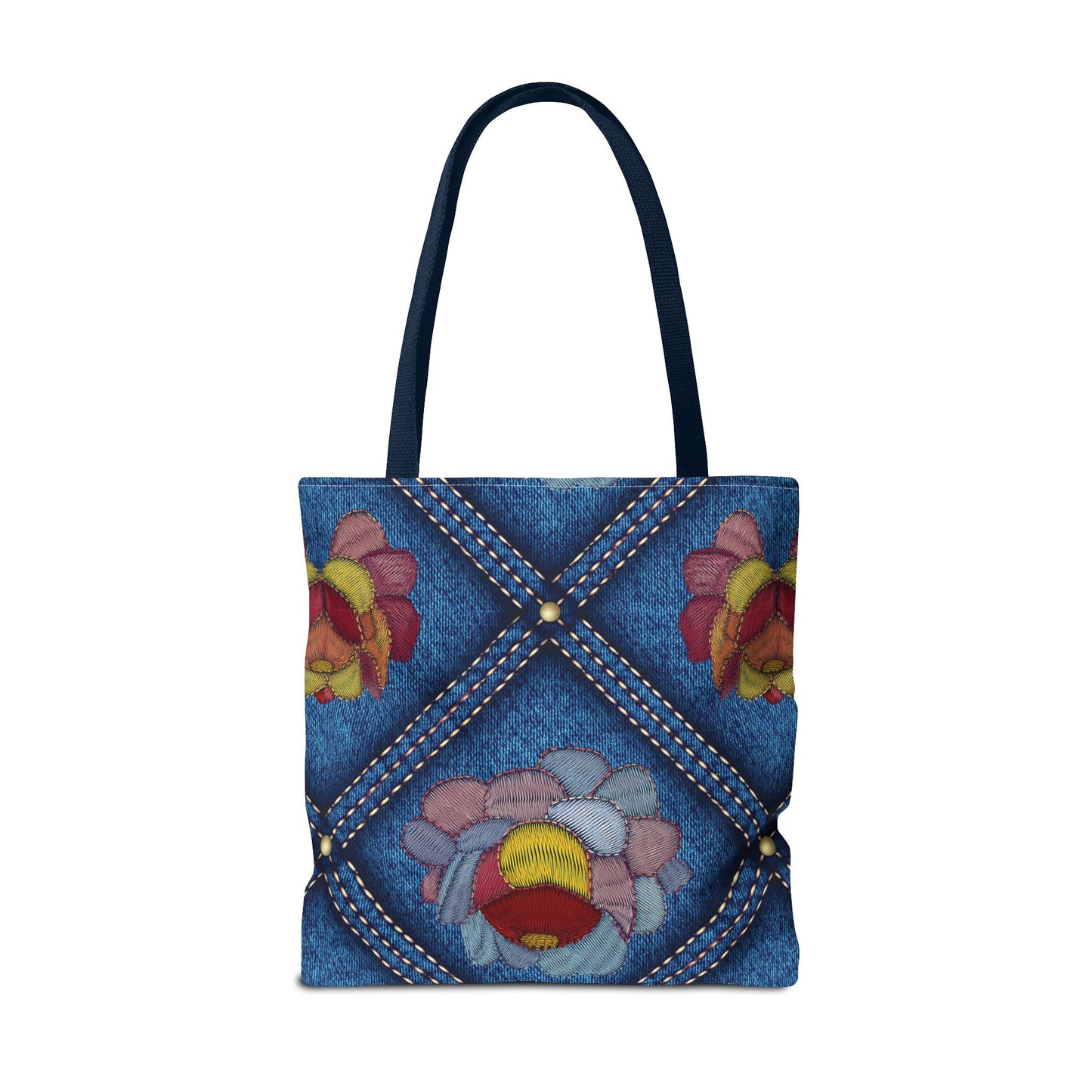Denim Fabric Imitation Print Unisex Canvas Bag Poly Spun 3 Sizes Tote Bag 170
