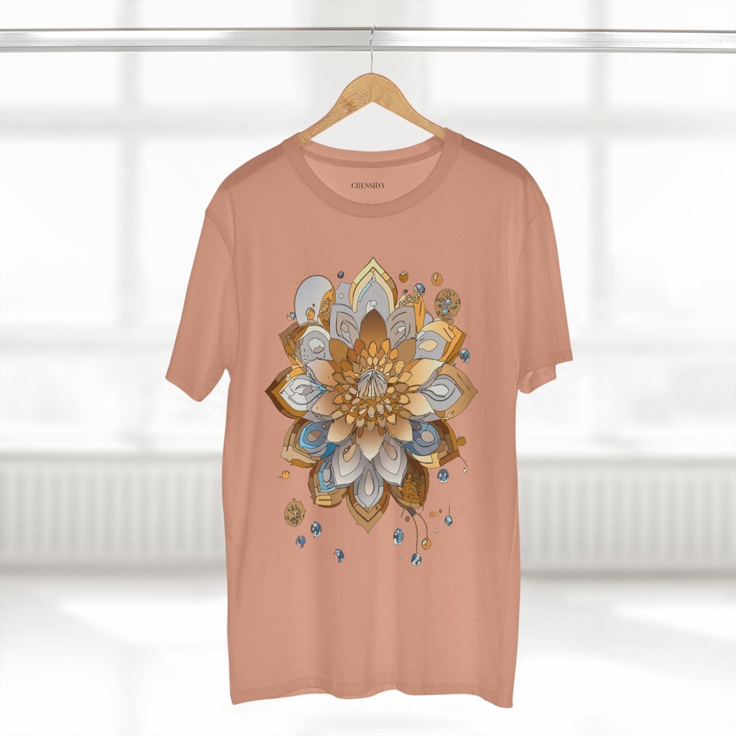 Floral Graphic T-Shirt Unisex 100 Cotton Art Design with Antique Flowers Tee 6