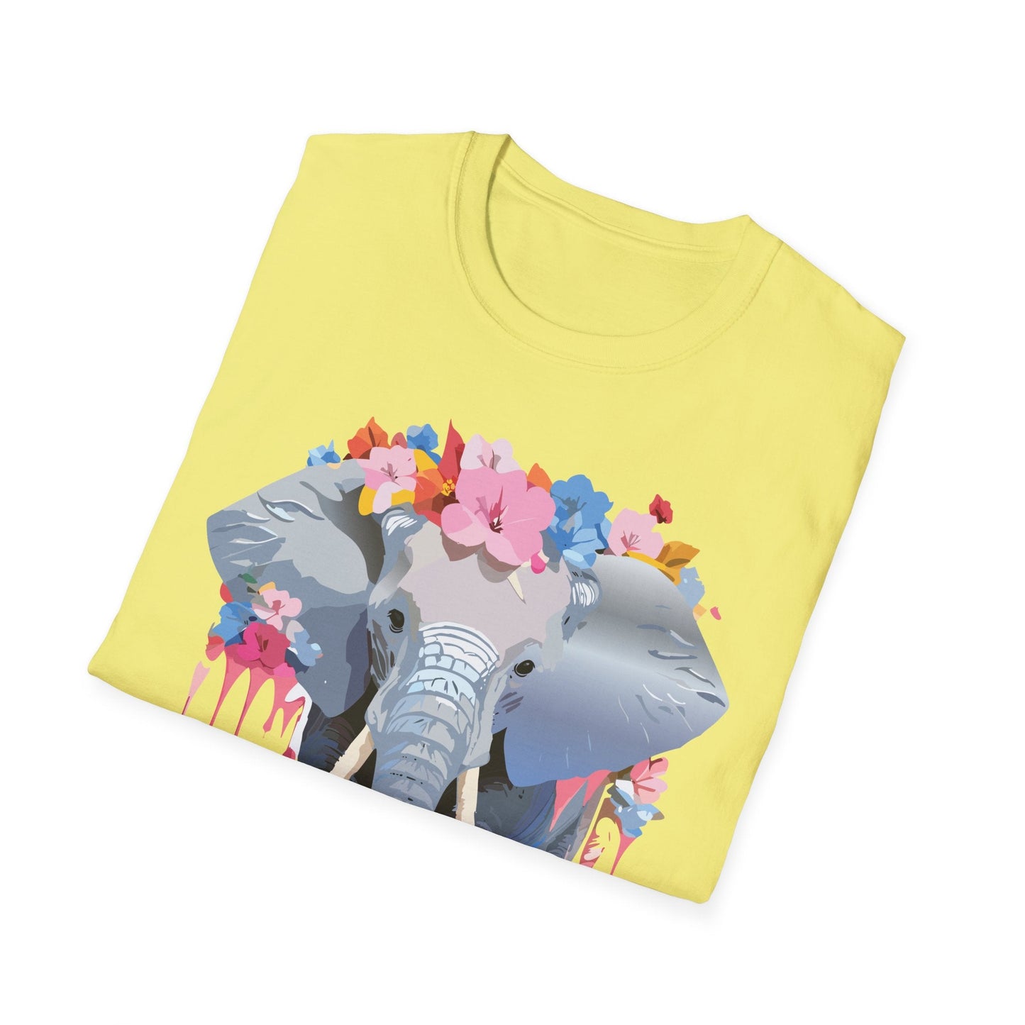 Elephant Graphic T Shirt Unisex Animals Tee Softstyle 64000 Gildan Comfort Breathable