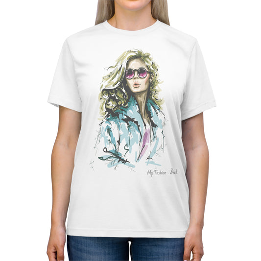 Tri-blend Tee Shirt with Art Design