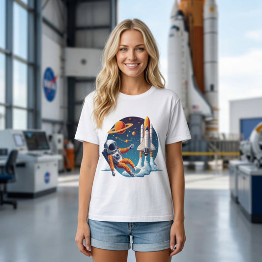 Cosmos Astronaut Graphic Tee Staple Unisex 100 Cotton Tee Shirt - CS-24