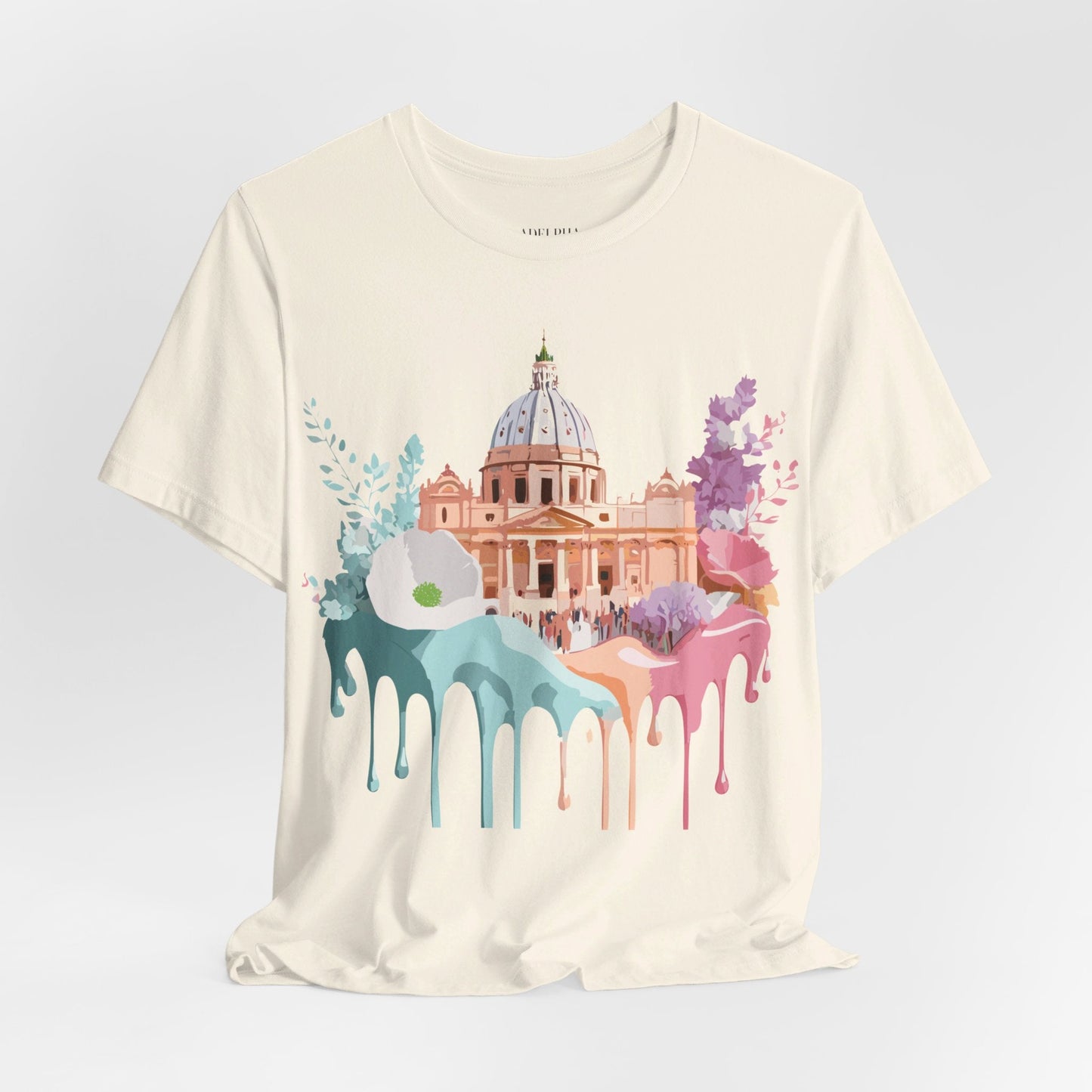 Adelpha Vintage Rome Tourist Shirt Graphic Tee Unisex Short Sleeve Art Design Artwork