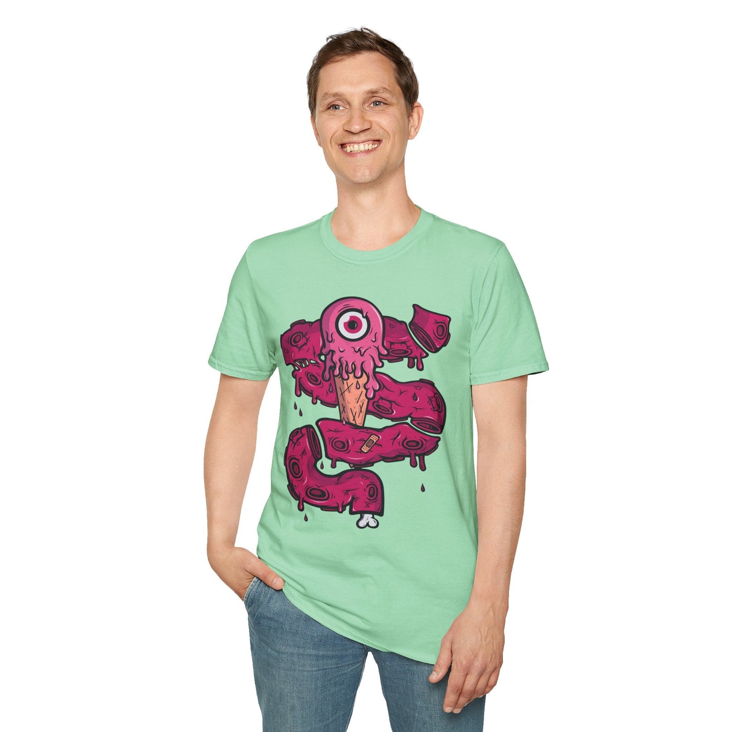Cartoon T Shirt Animation Tee Funny Graphic Tee Unisex Gildan Softstyle Cotton 64000