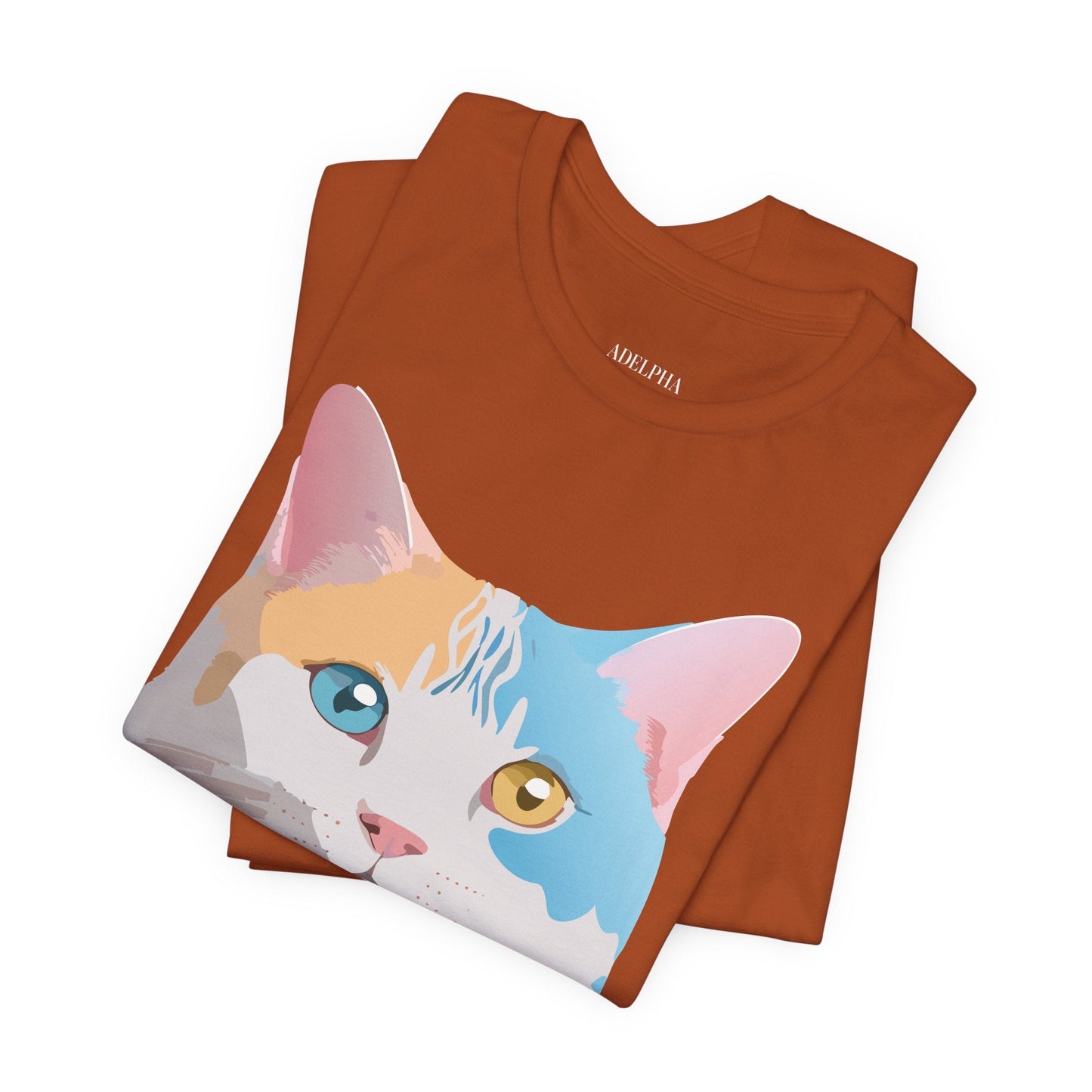 Unisex Cat Shirt Graphic Tee With Vintage Adelpha Art Design