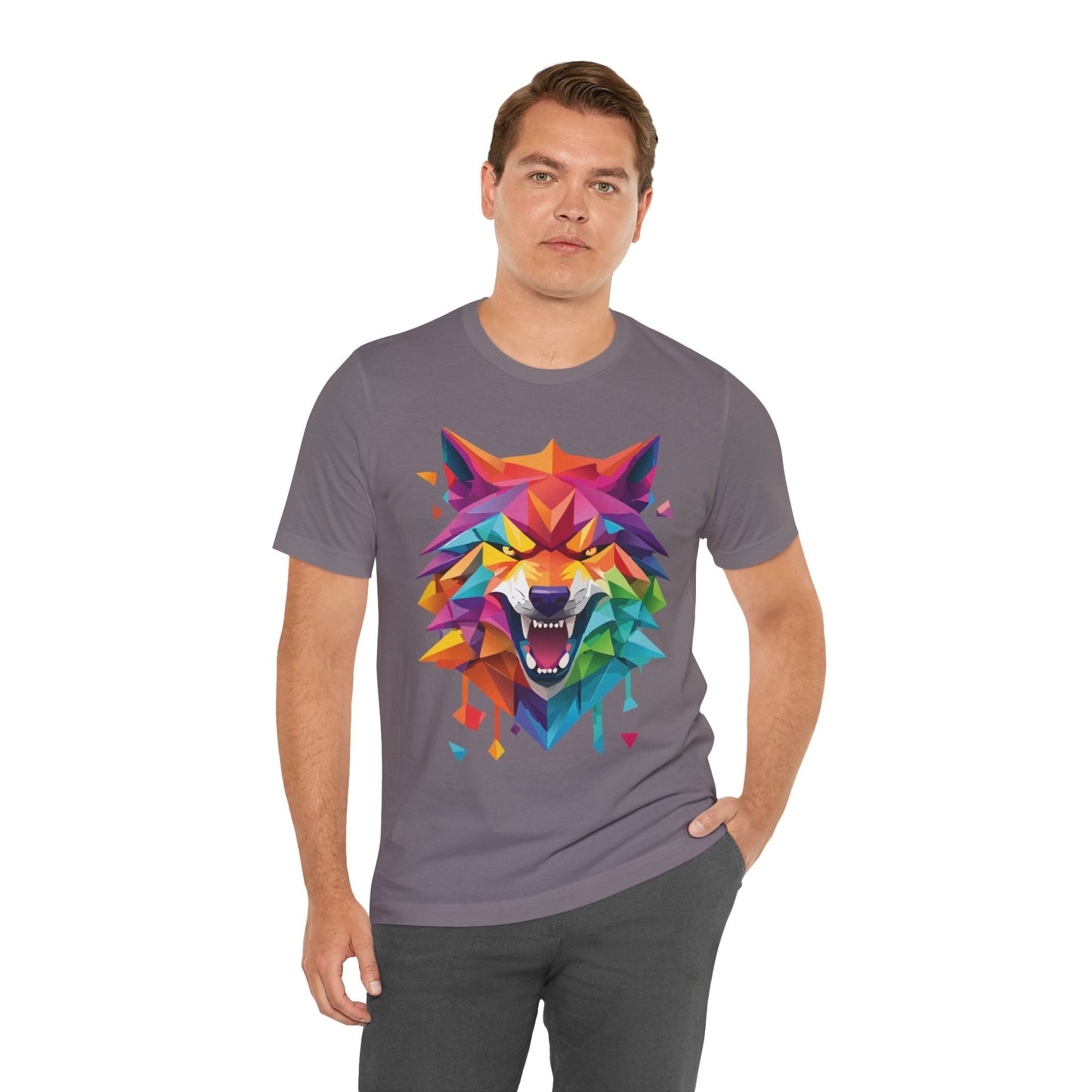 Unisex Animal Shirt With Art Design And Wild Animals Print Tee Short Sleeve Premium